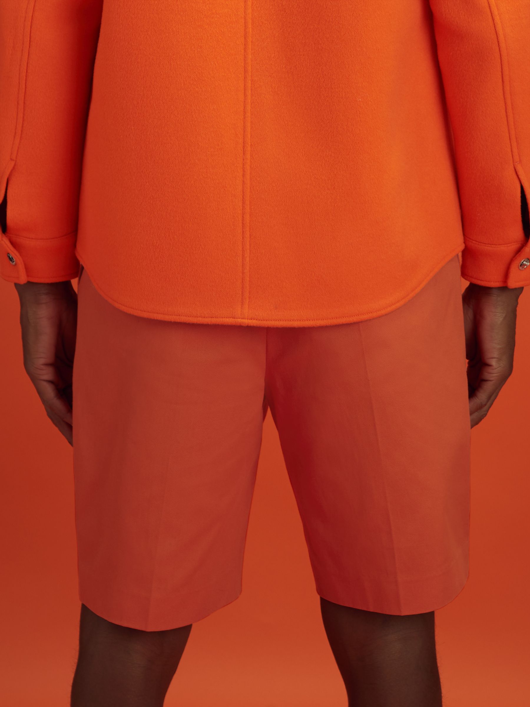 McLaren F1 Twill Relaxed Shorts in Papaya