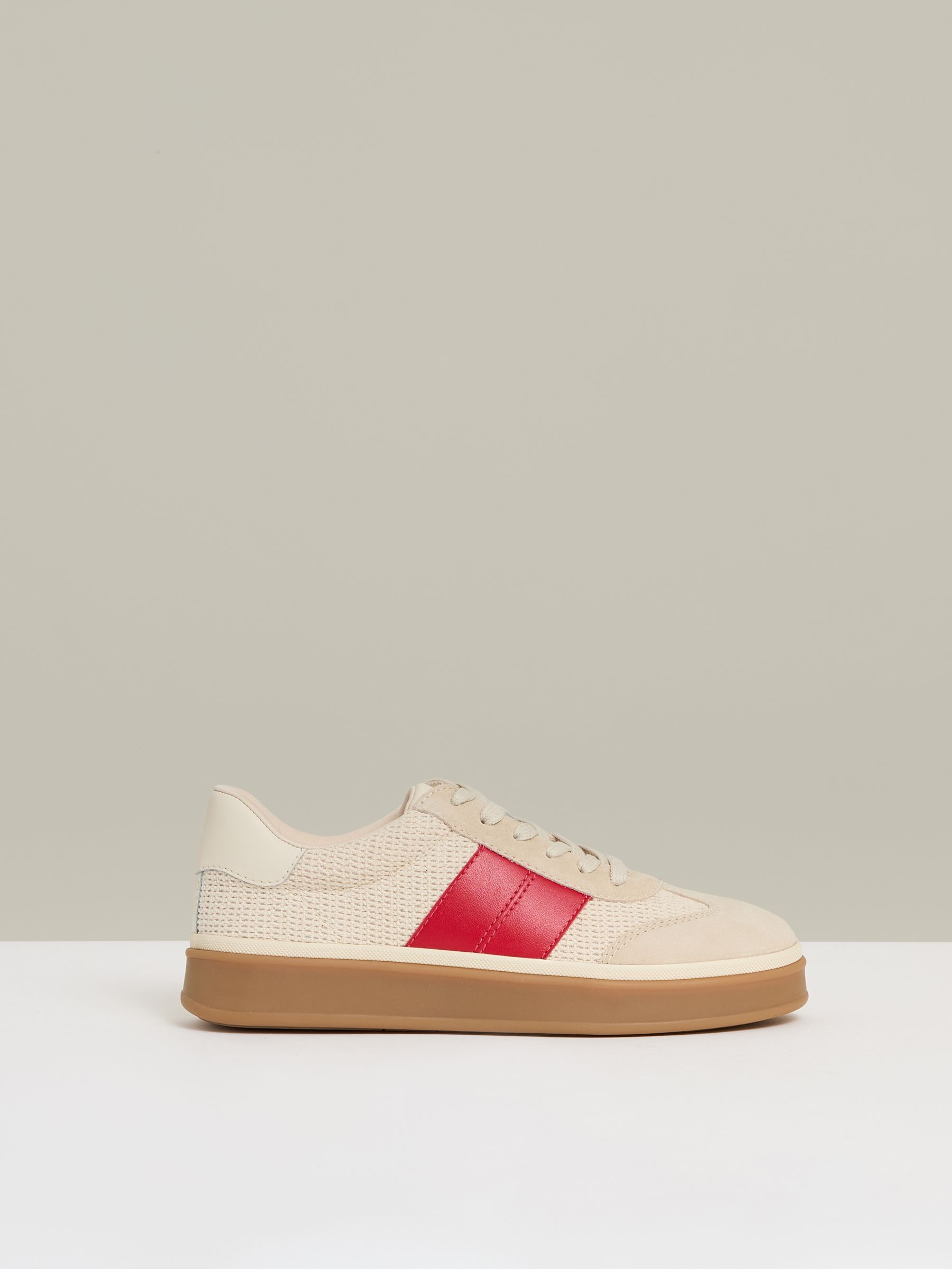 Woven Low-Top Trainers in Neutral