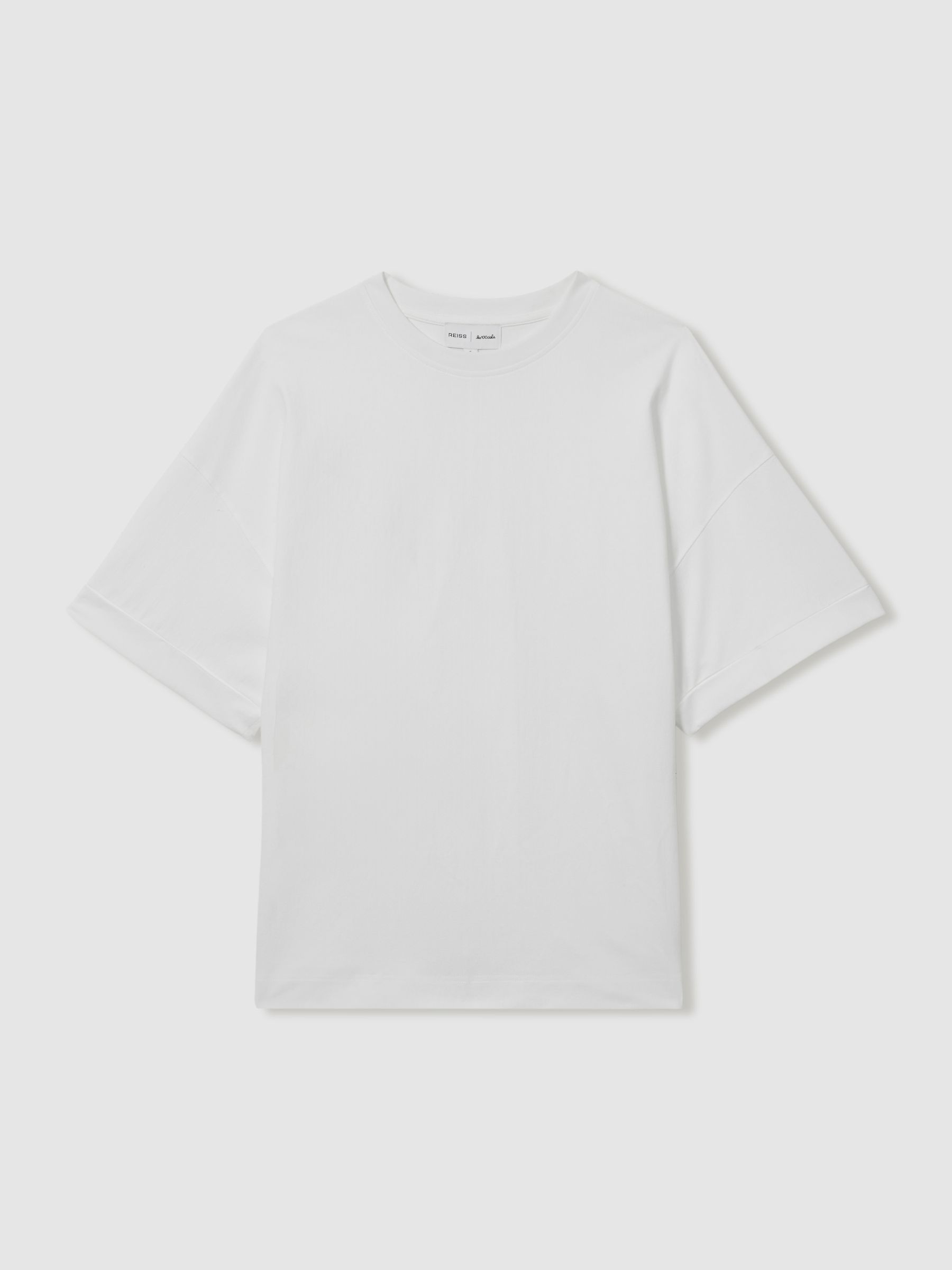 Reiss | Les 100 Ciels Cotton-Blend Jersey T-Shirt in White