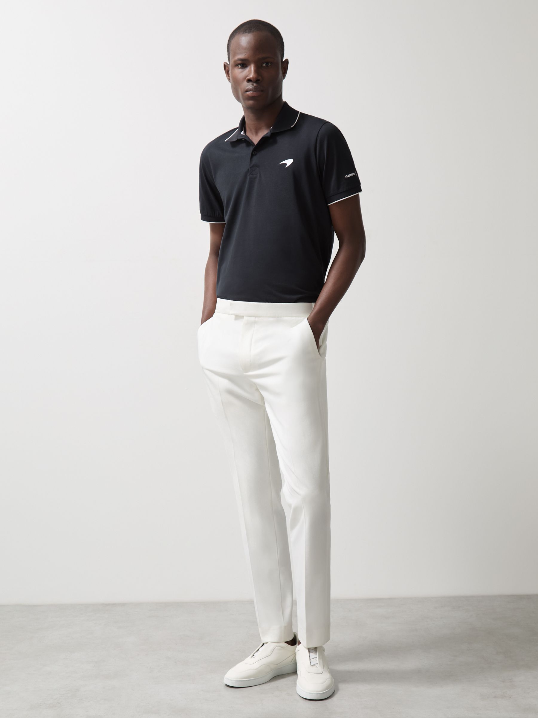 McLaren F1 Team Cotton Polo Shirt in Navy