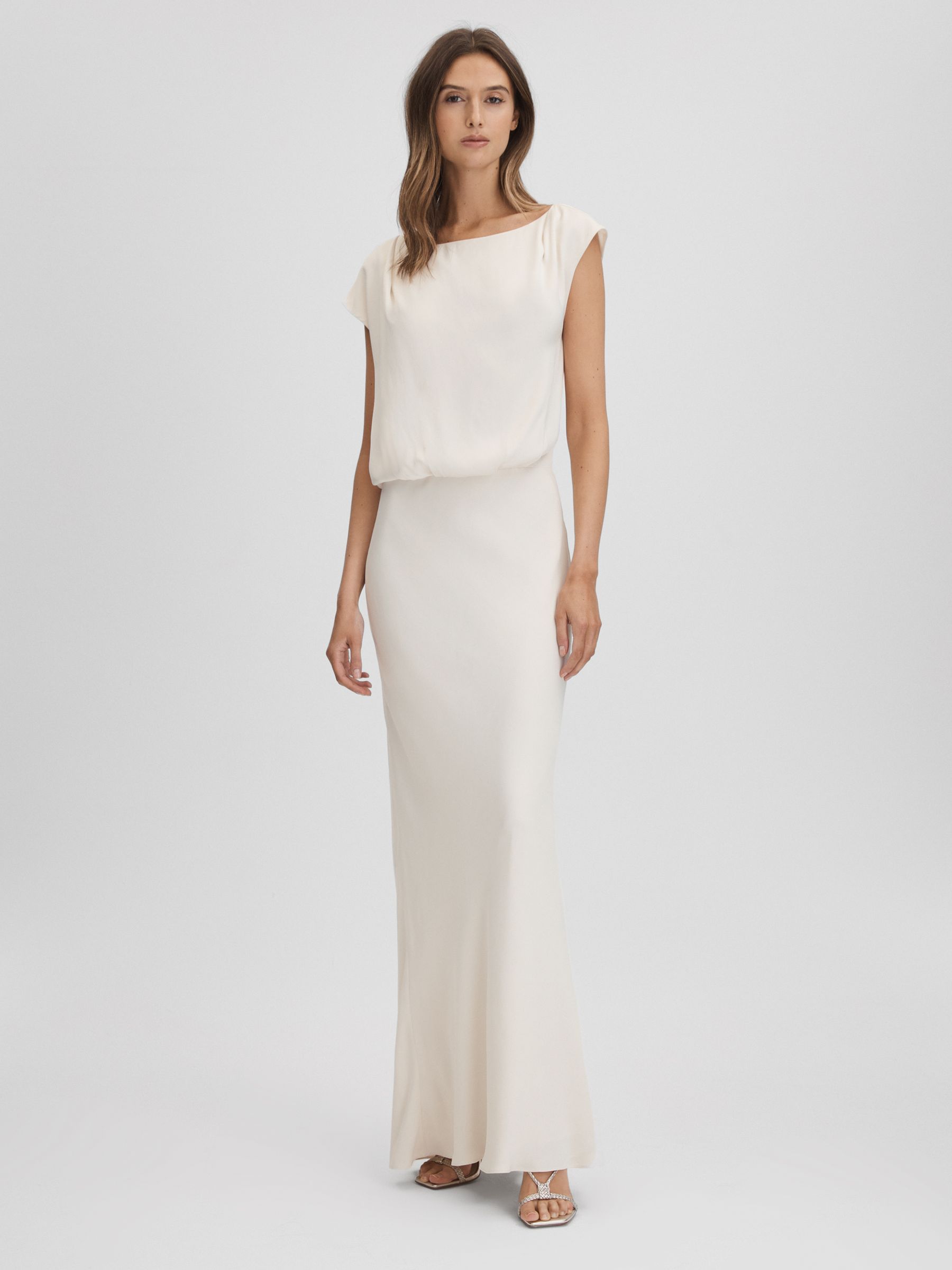 Draped Maxi Dress in Ivory