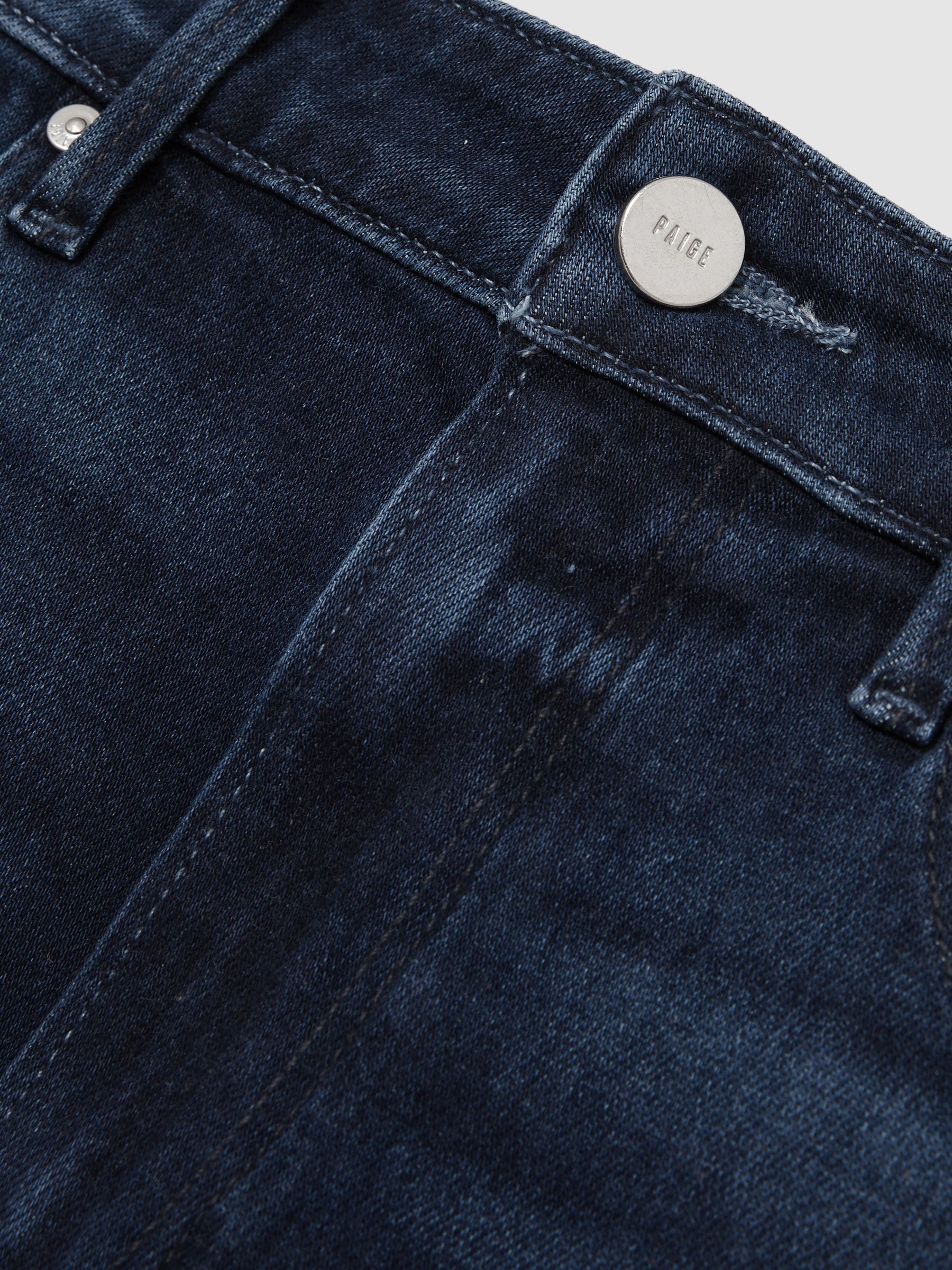 Paige 32�?Wide-Leg Jeans in Navy Blue