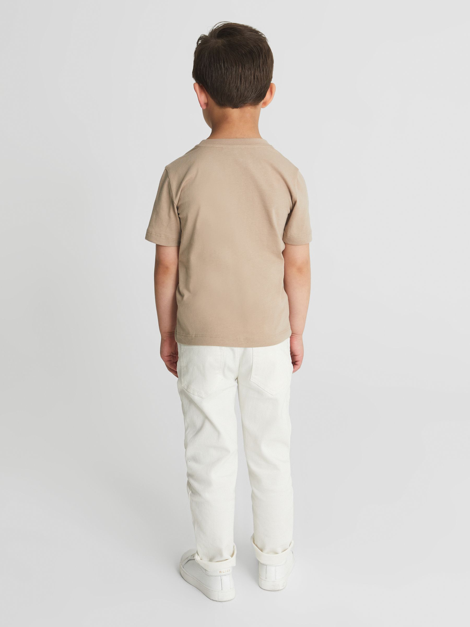 3-9 yrs Crew Neck T-Shirt in Stone