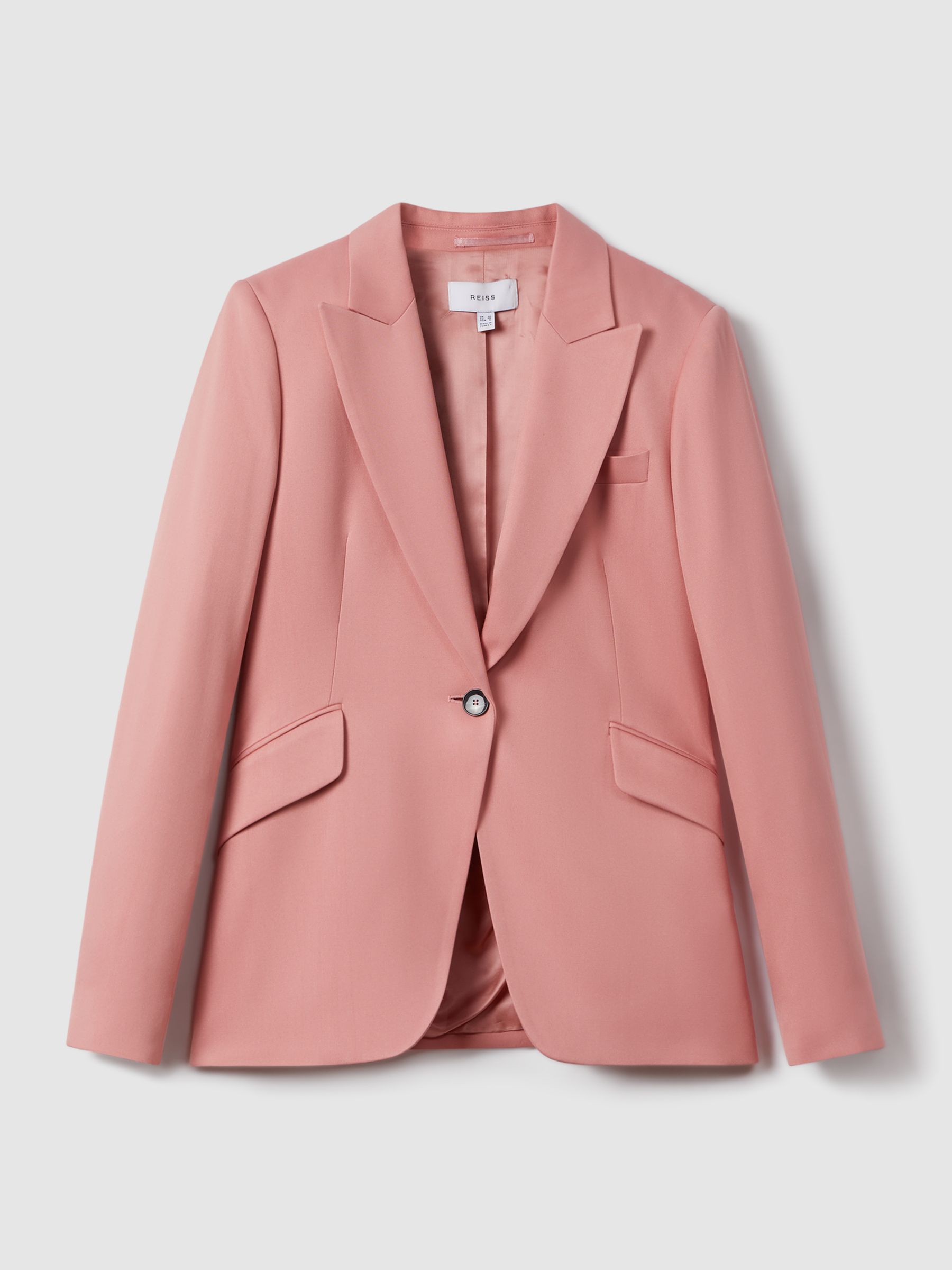 Tailored Single Breasted Suit Blazer in Pink