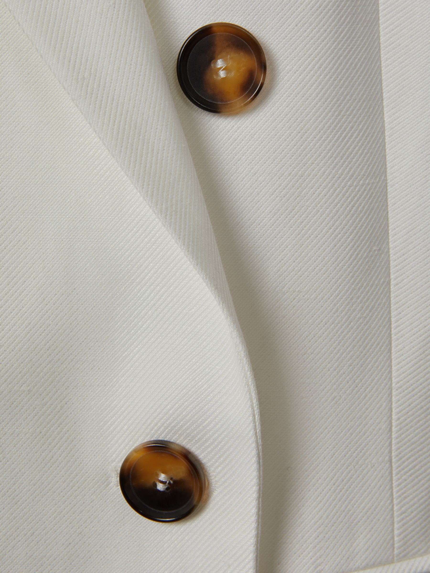 Viscose-Linen Double Breasted Suit Blazer in White