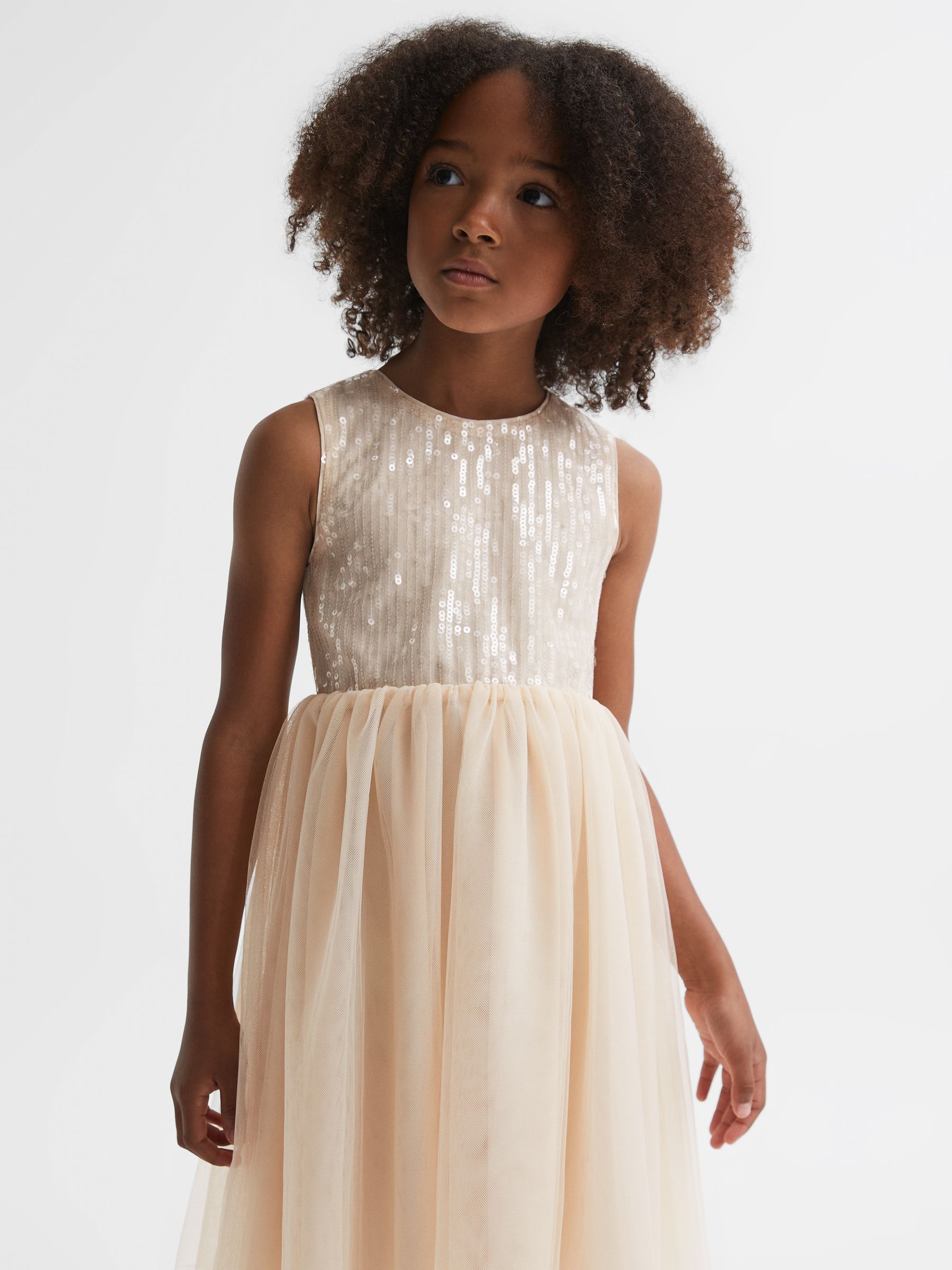 9-14 yrs Sequin Tulle Dress in Pink