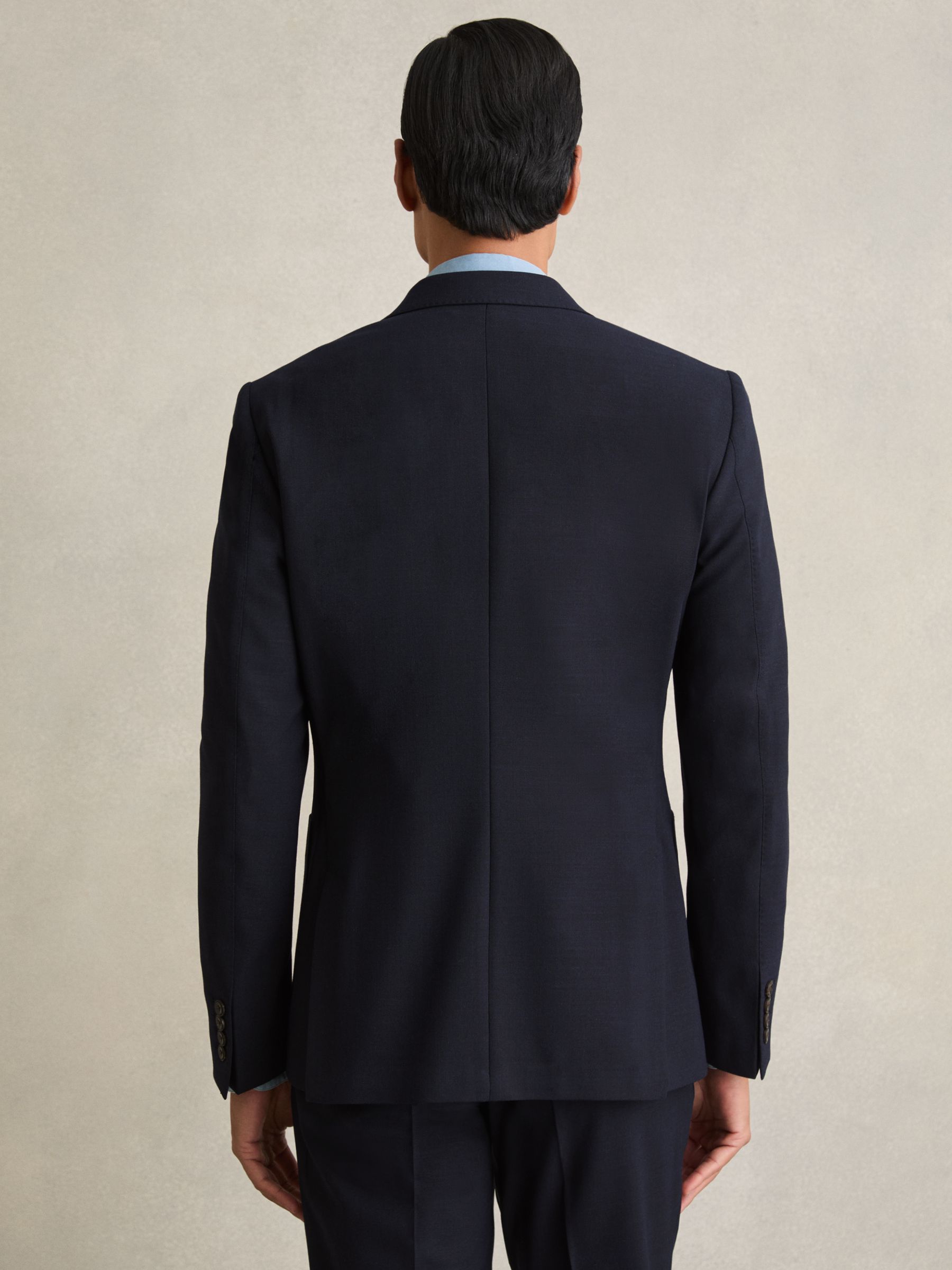 Double Breasted Suit Blazer Slim Fit in Navy