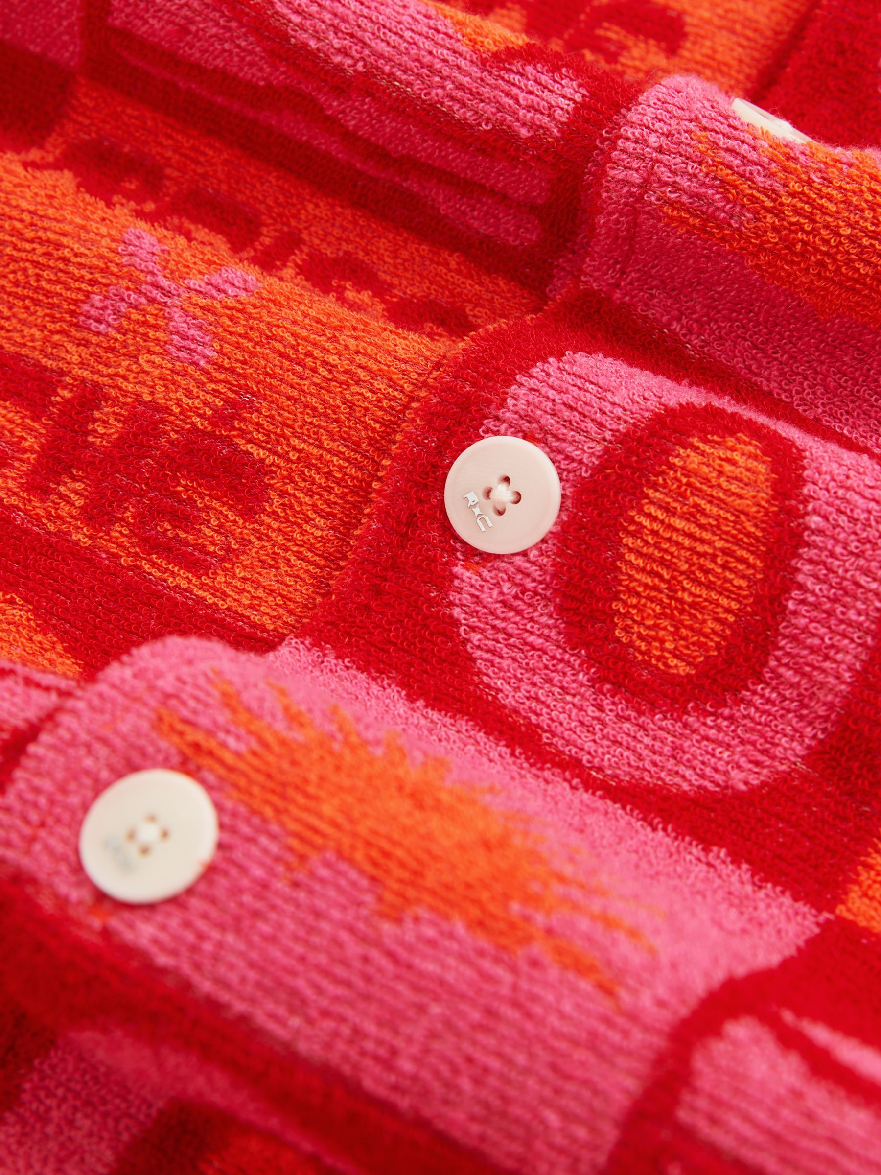 Reiss | Ché Sunset Towelling Shirt in Pink