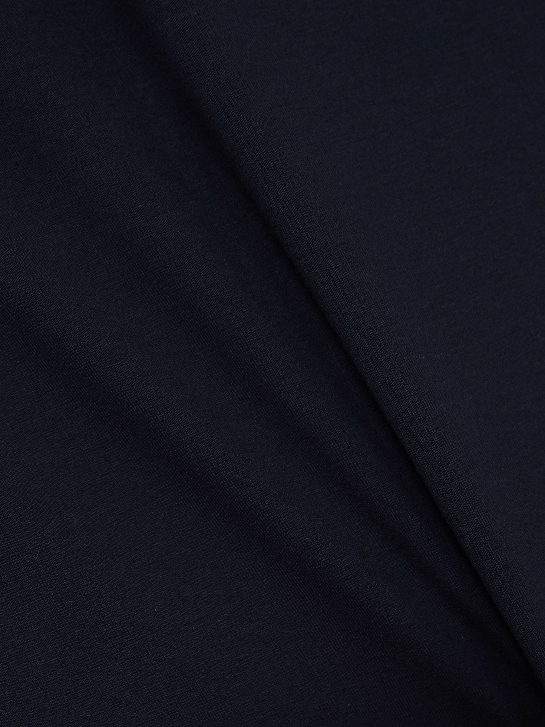 Jersey Straight Maxi Skirt in Navy