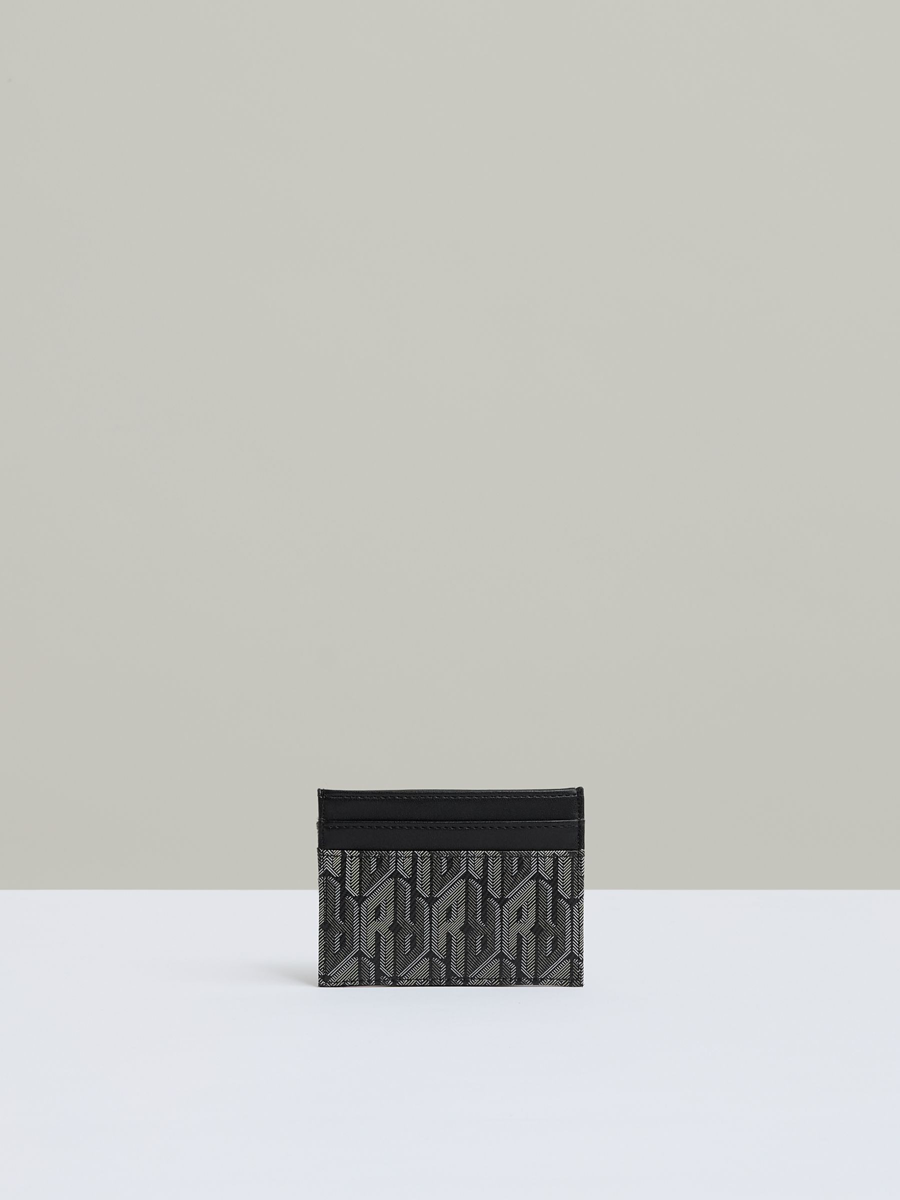 Monogram Canvas Card Holder in Grey Multi