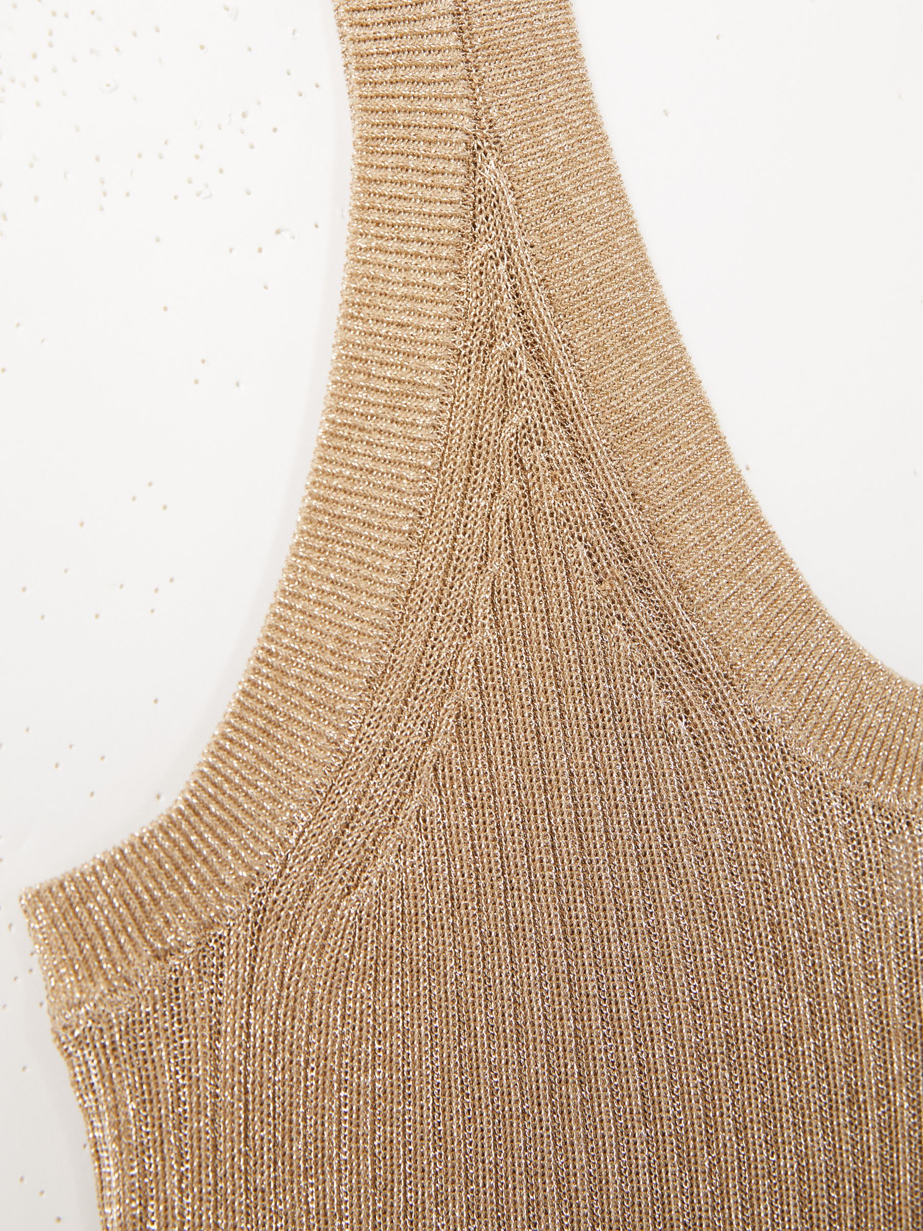 Metallic Vest Top in Gold