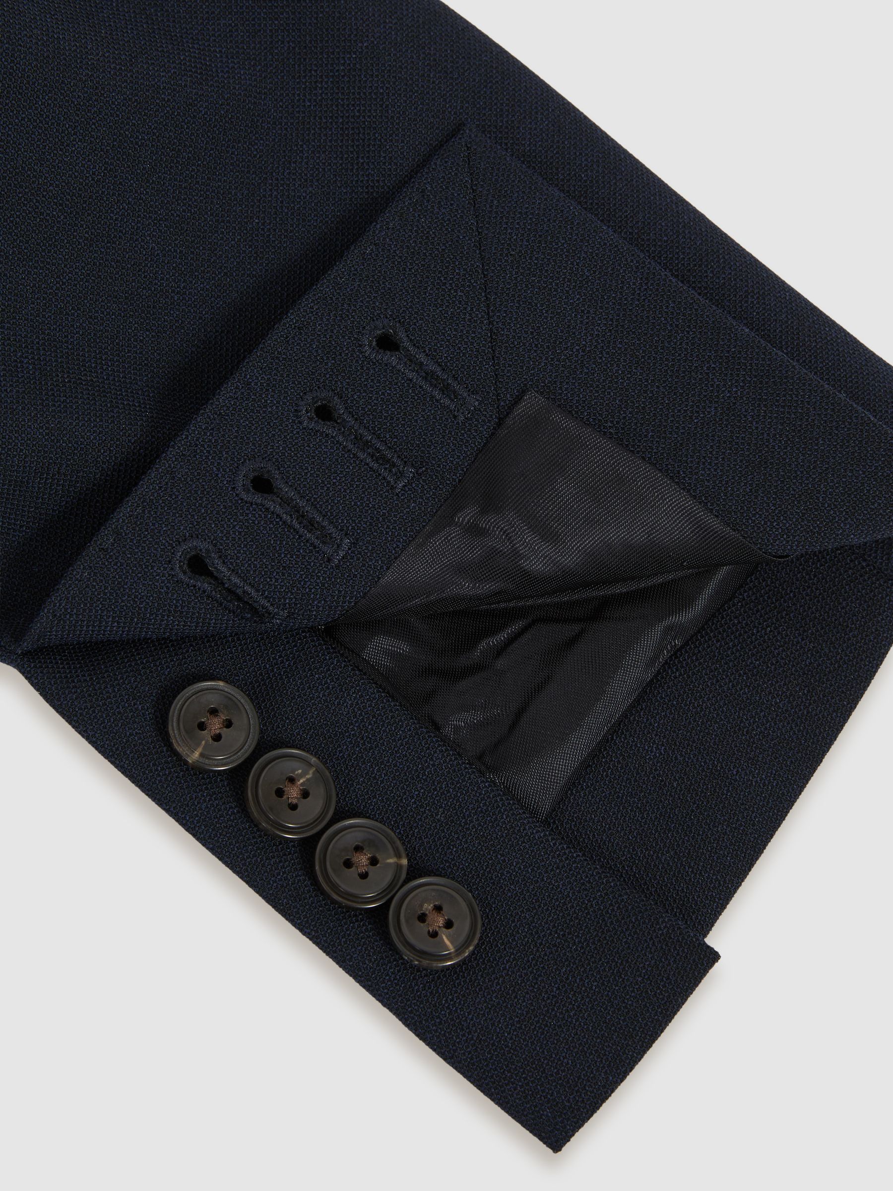 Double Breasted Suit Blazer Slim Fit in Navy