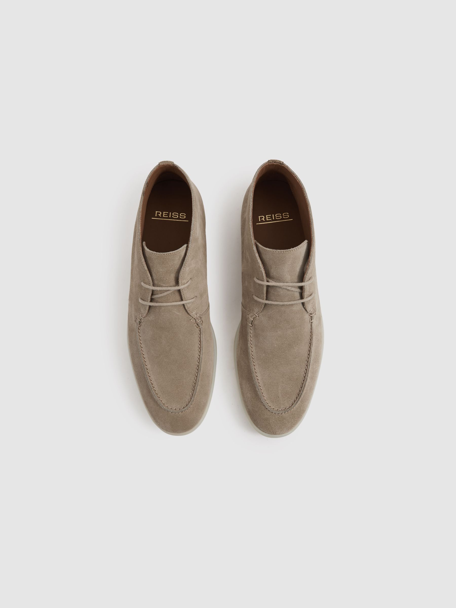 Suede Chukka Boots in Light Stone