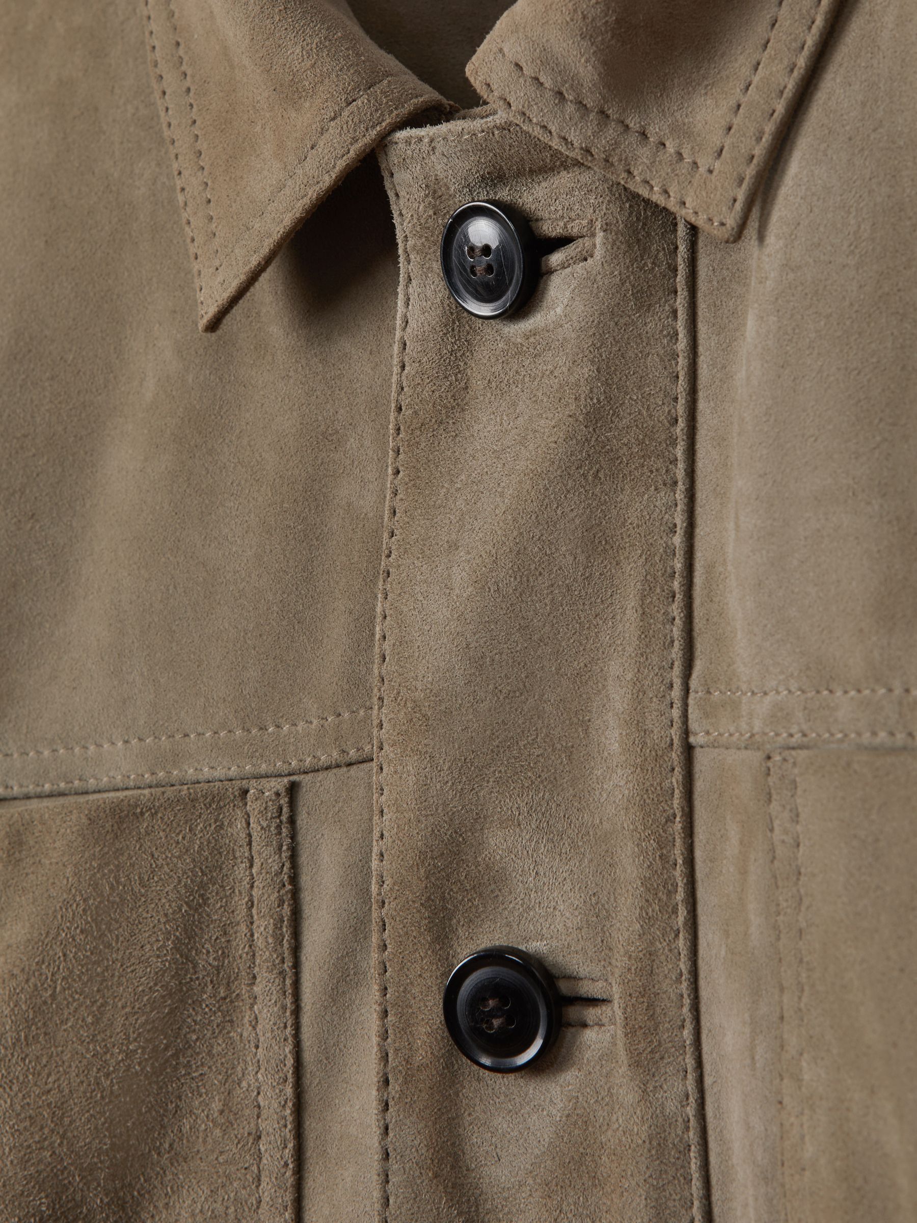 Suede Chest Pocket Jacket in Pistachio