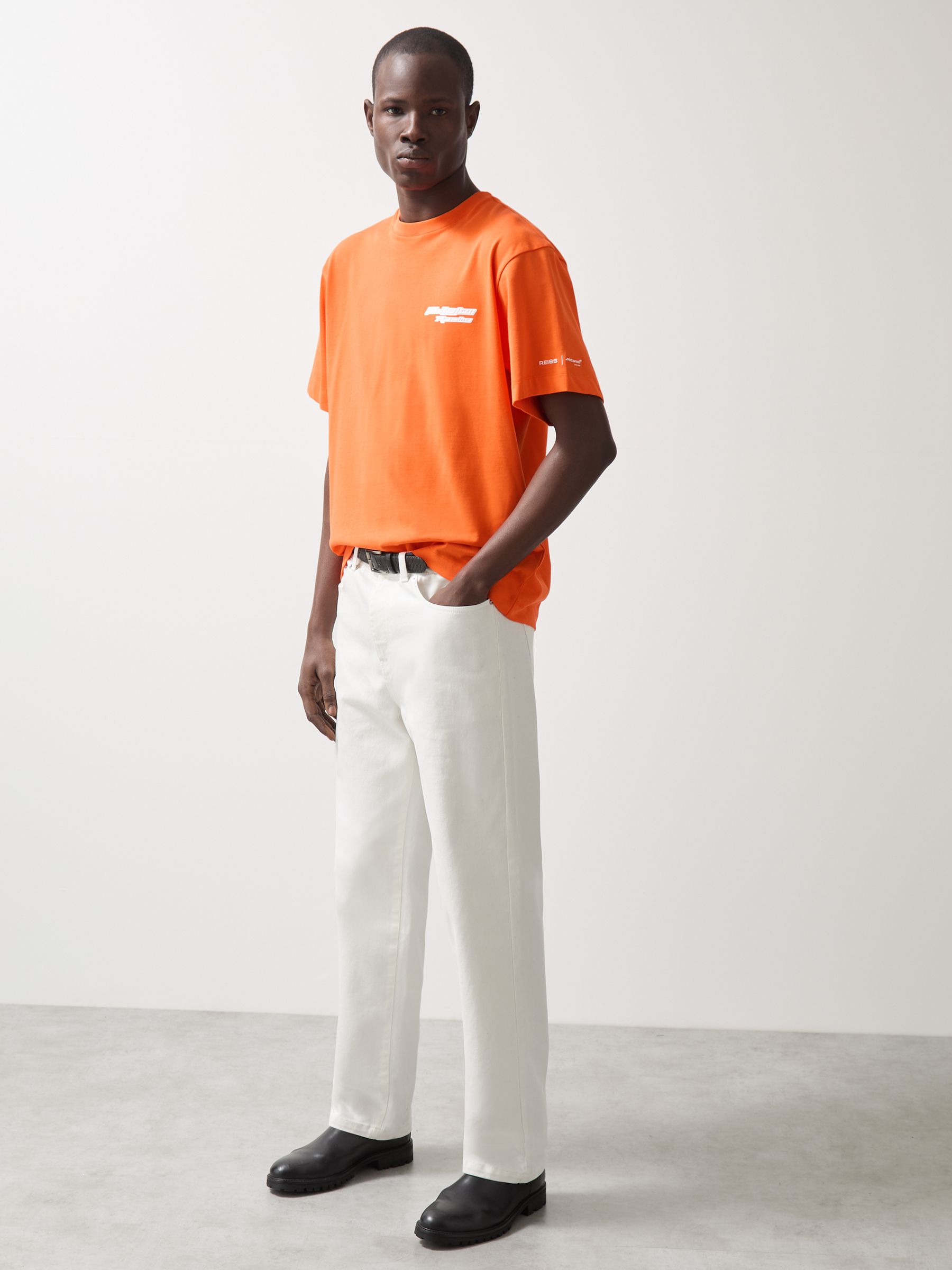 McLaren F1 Team Oversize Unisex Fit Logo T-Shirt in Papaya Orange