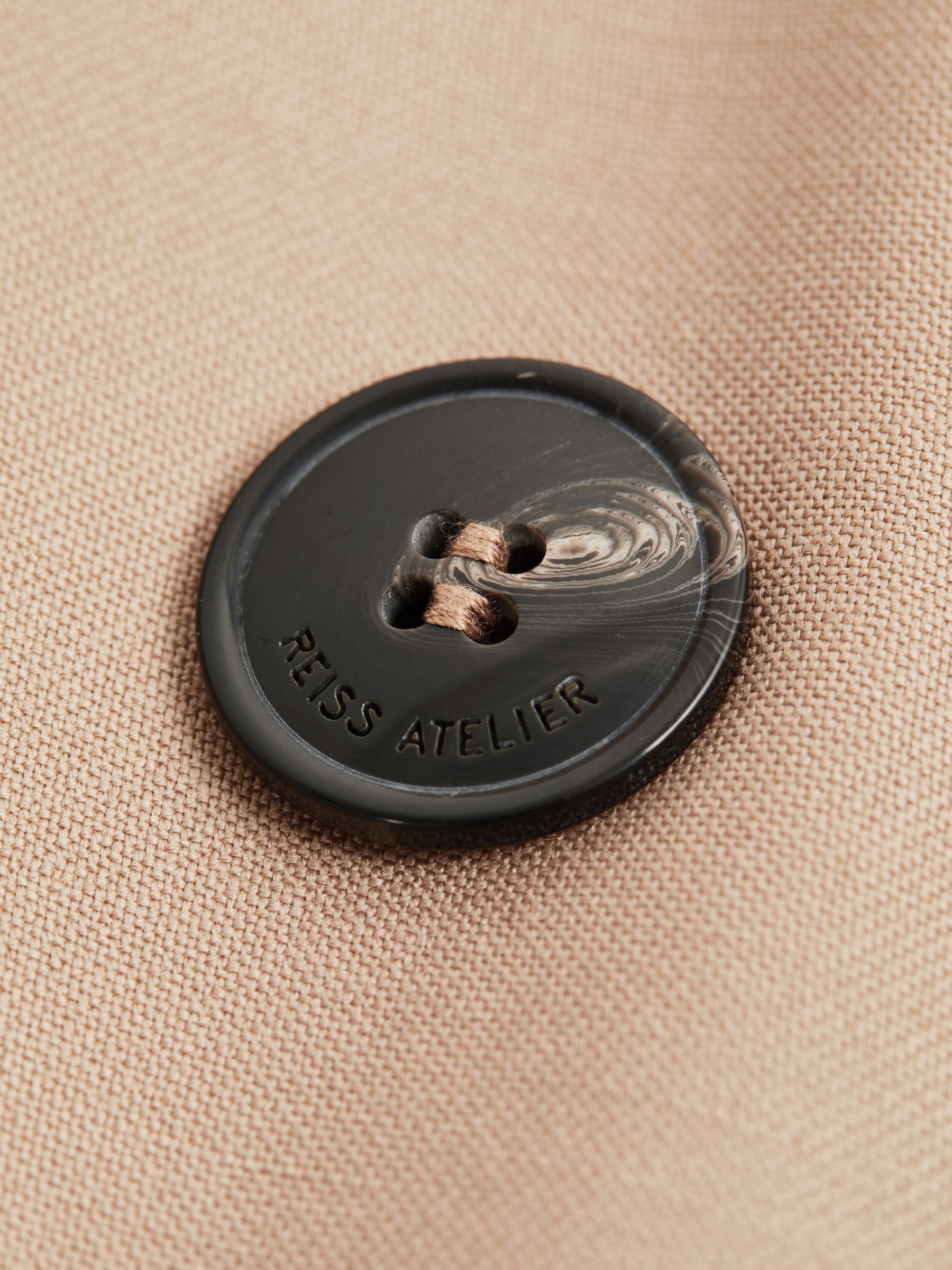 Atelier Wool Double Breasted Blazer in Camel