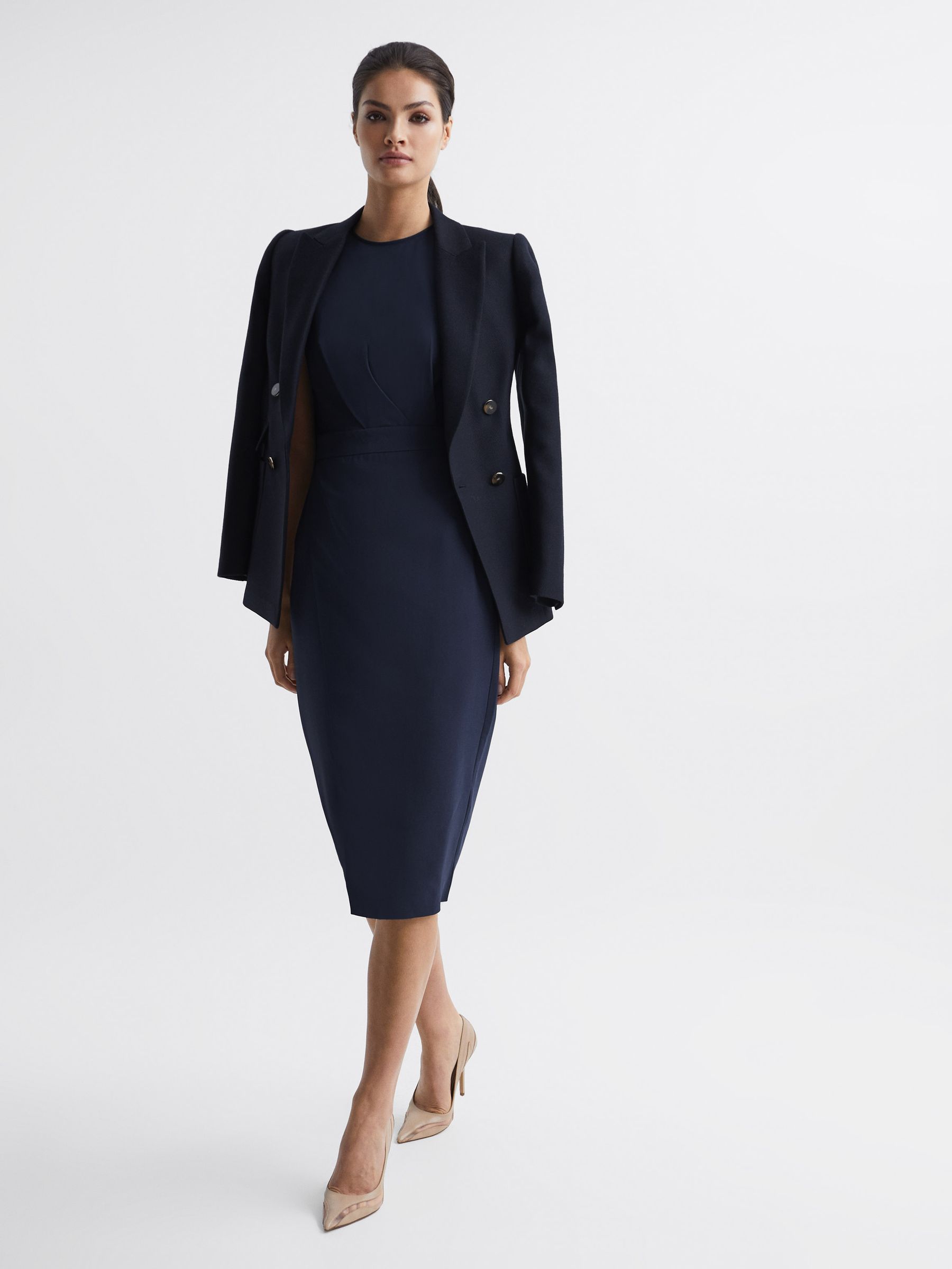 Sleeveless Bodycon Dress in Navy