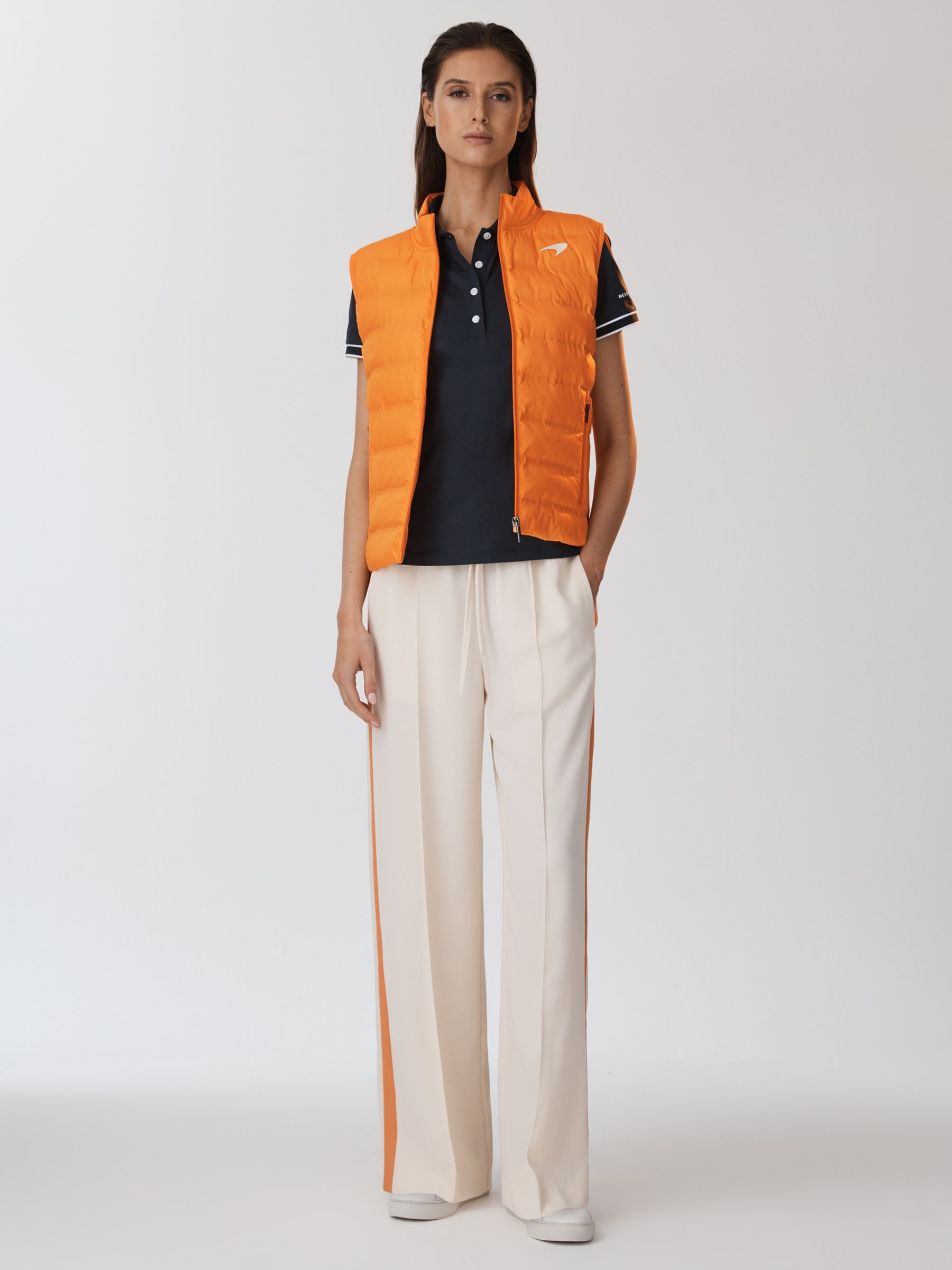 McLaren F1 Mercerised Cotton Polo Shirt in Navy