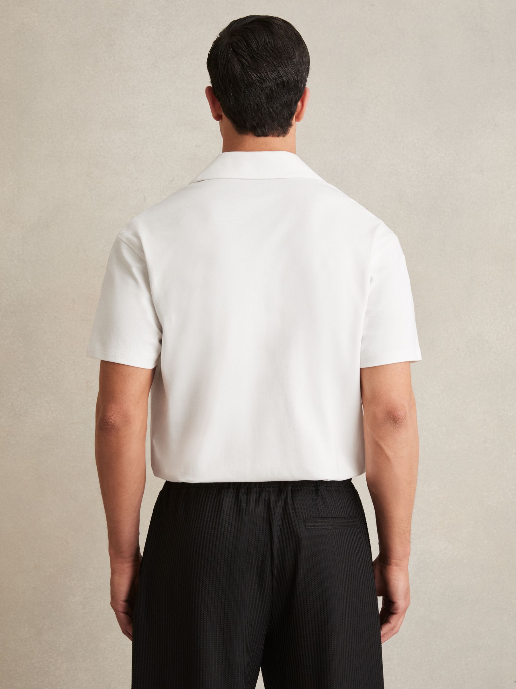 Cotton Paisley-Embroidered Shirt in White