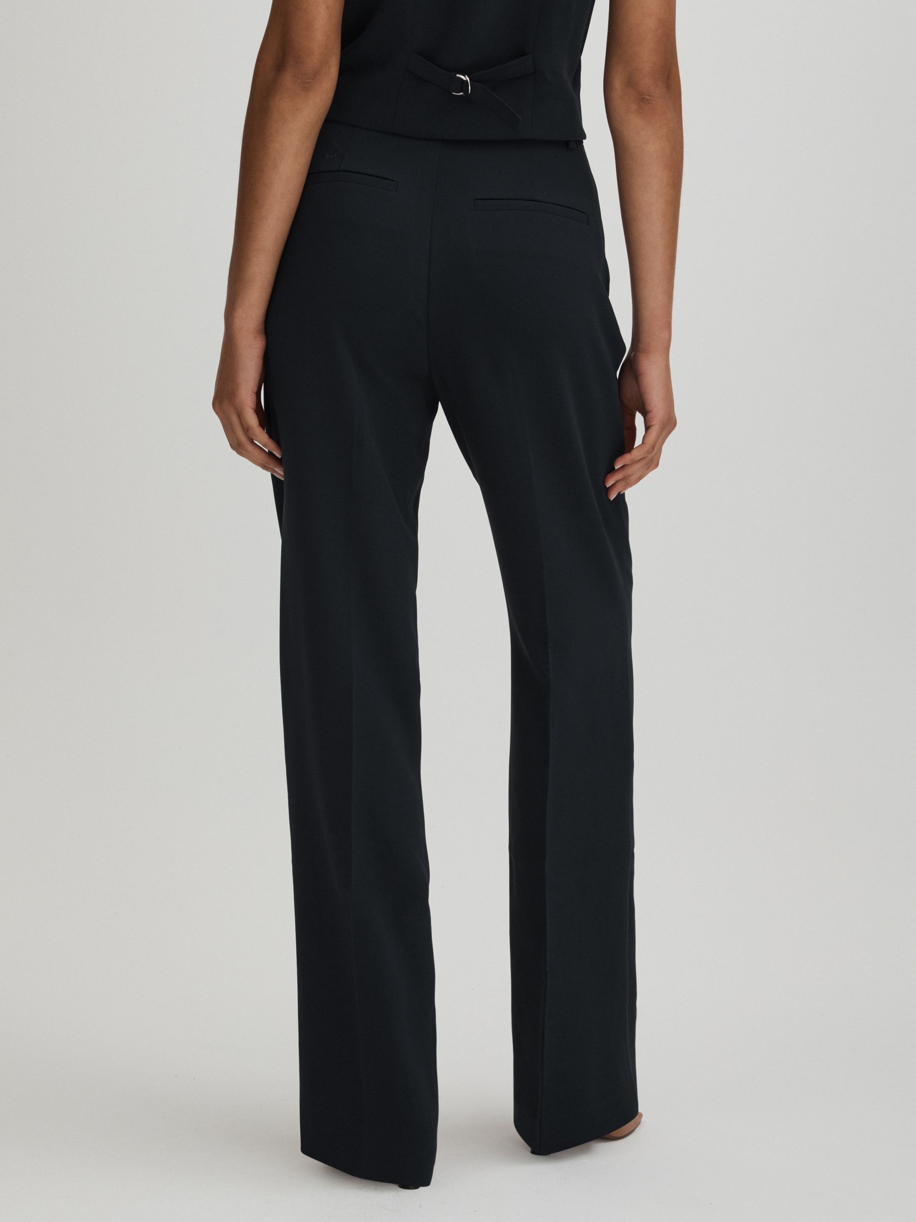 Good American High Rise Pleat Front Trousers in Navy