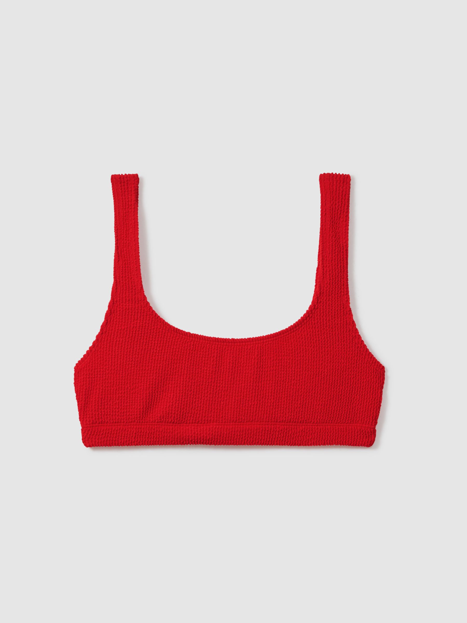 Good American Always Fits Textured Bikini Bottoms in Bright Red