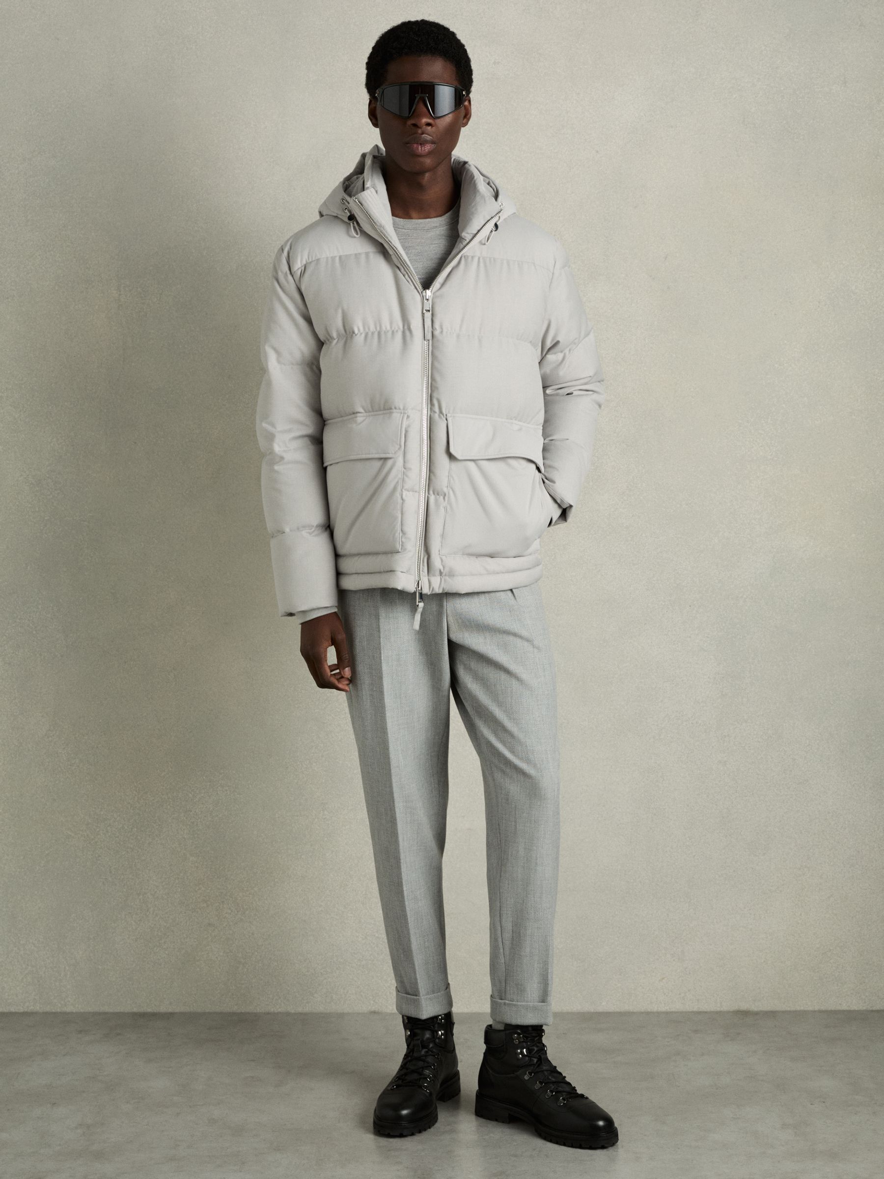 Leather Hiking Boots in Black