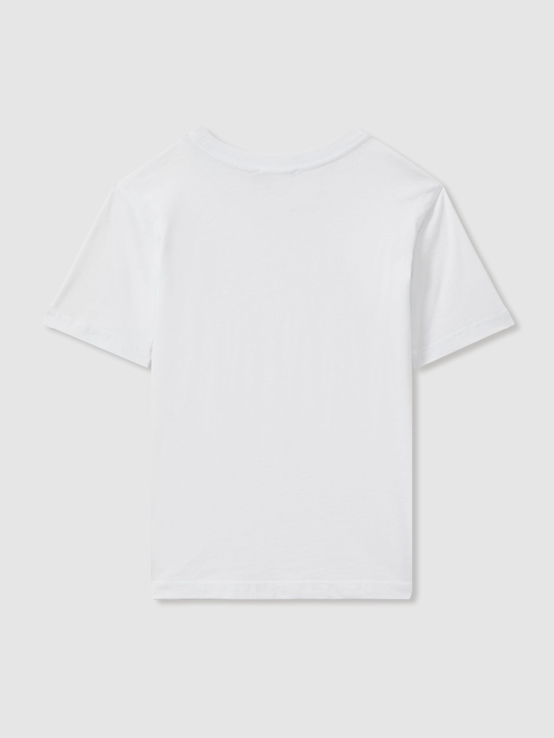 13-14 yrs Cotton Crew Neck T-Shirt in White