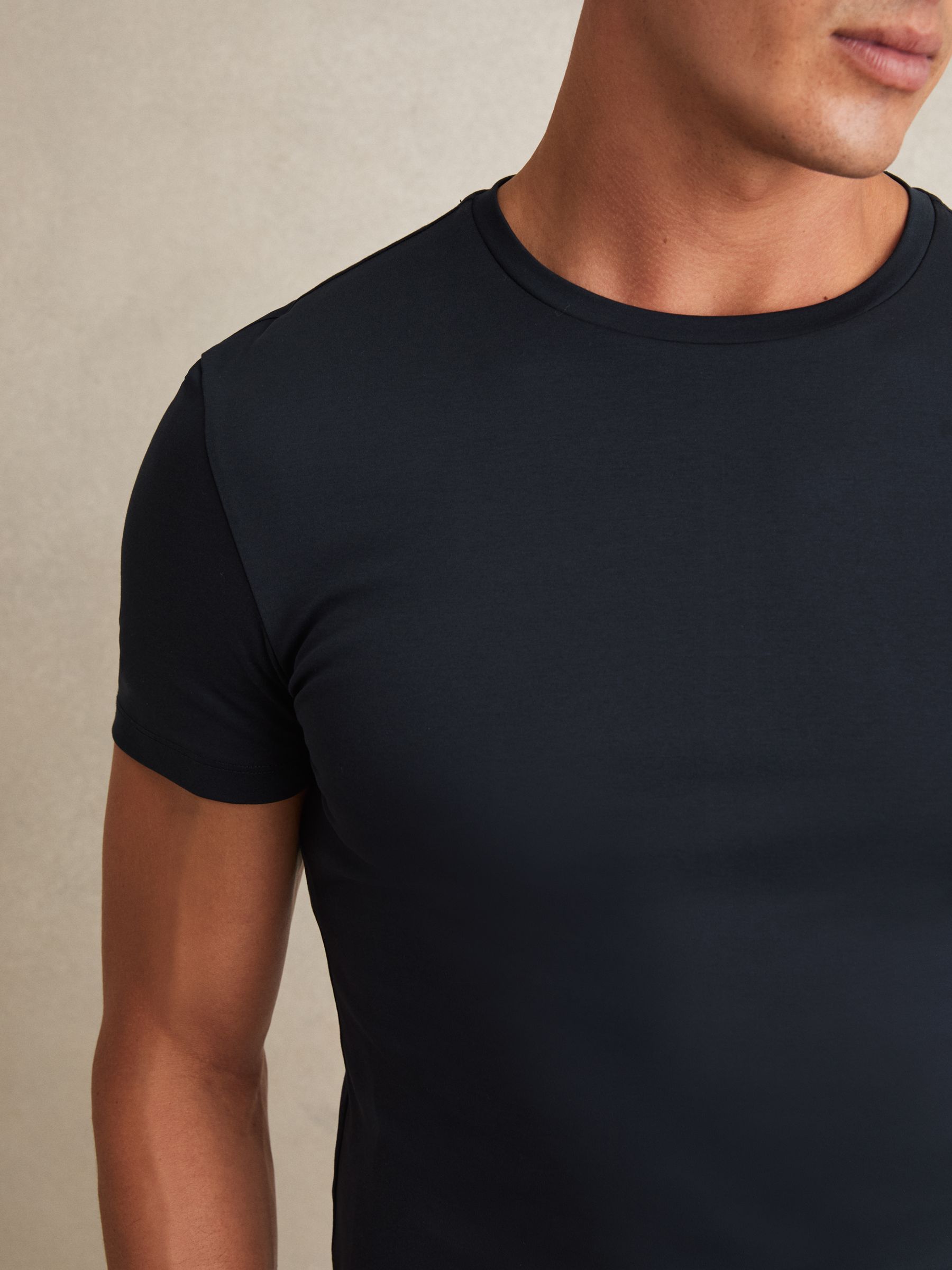 Cotton Sports-Fit T-Shirt in Navy
