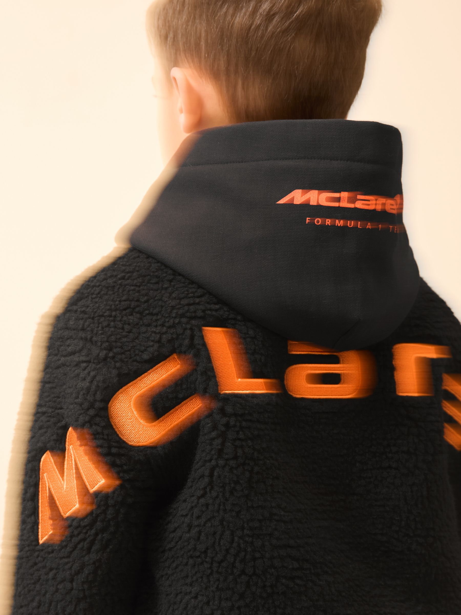 9-13 yrs Unisex Fit McLaren F1 Team Embroidered Fleece Jacket in Black