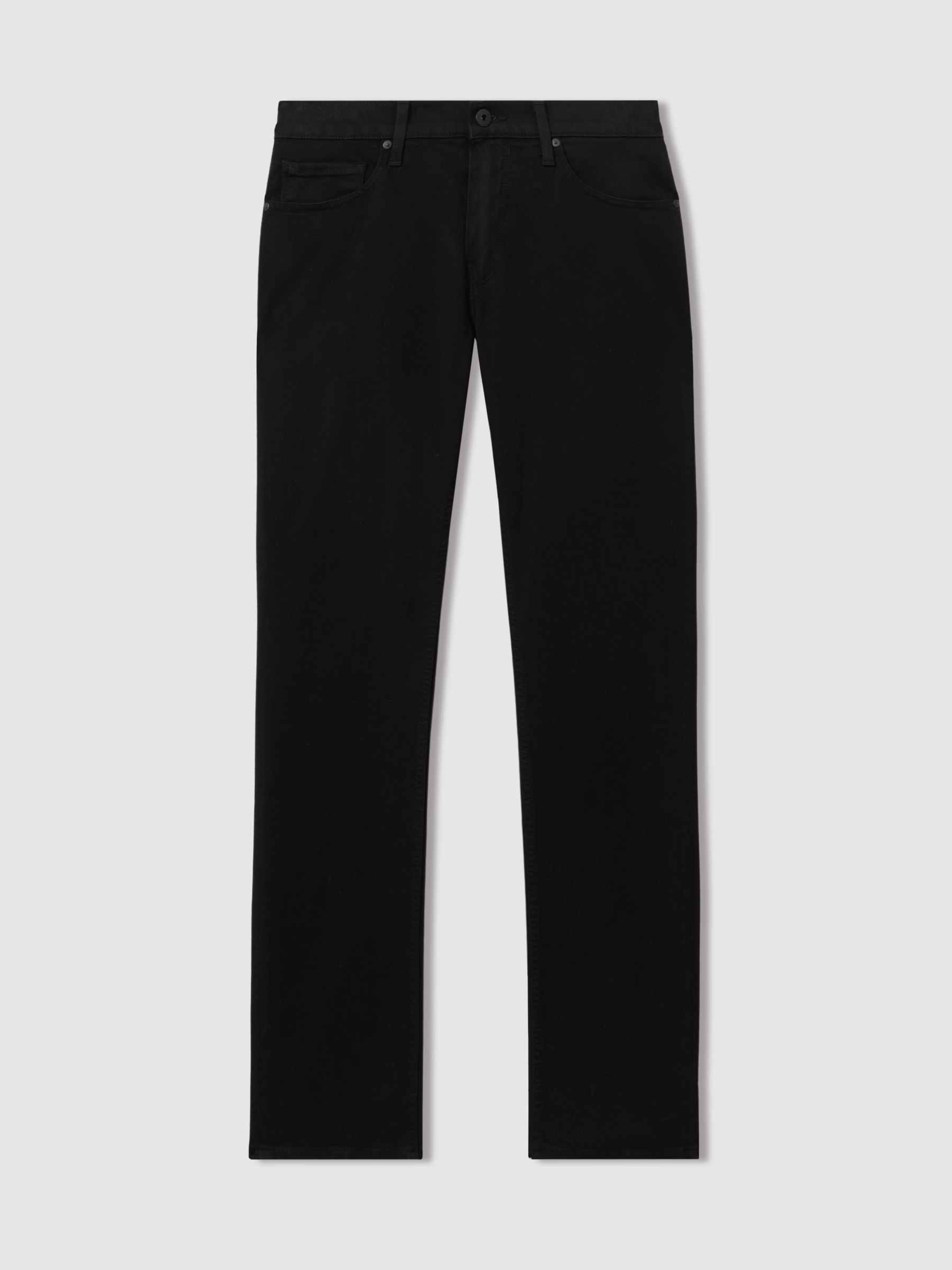 Paige Slim Fit Stretch Jeans in Black Shadow