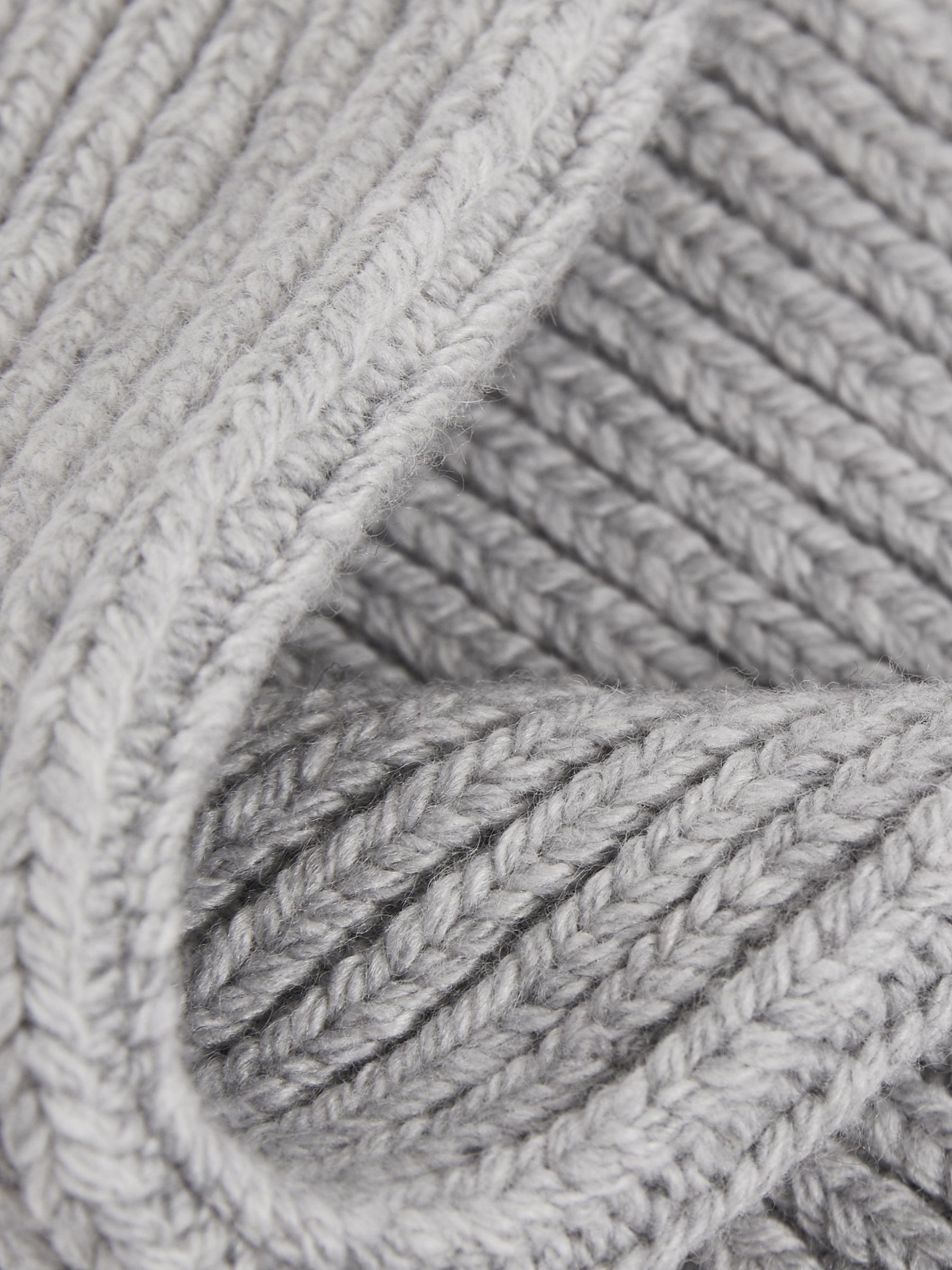 Rib-Knit Socks With Cashmere in Grey