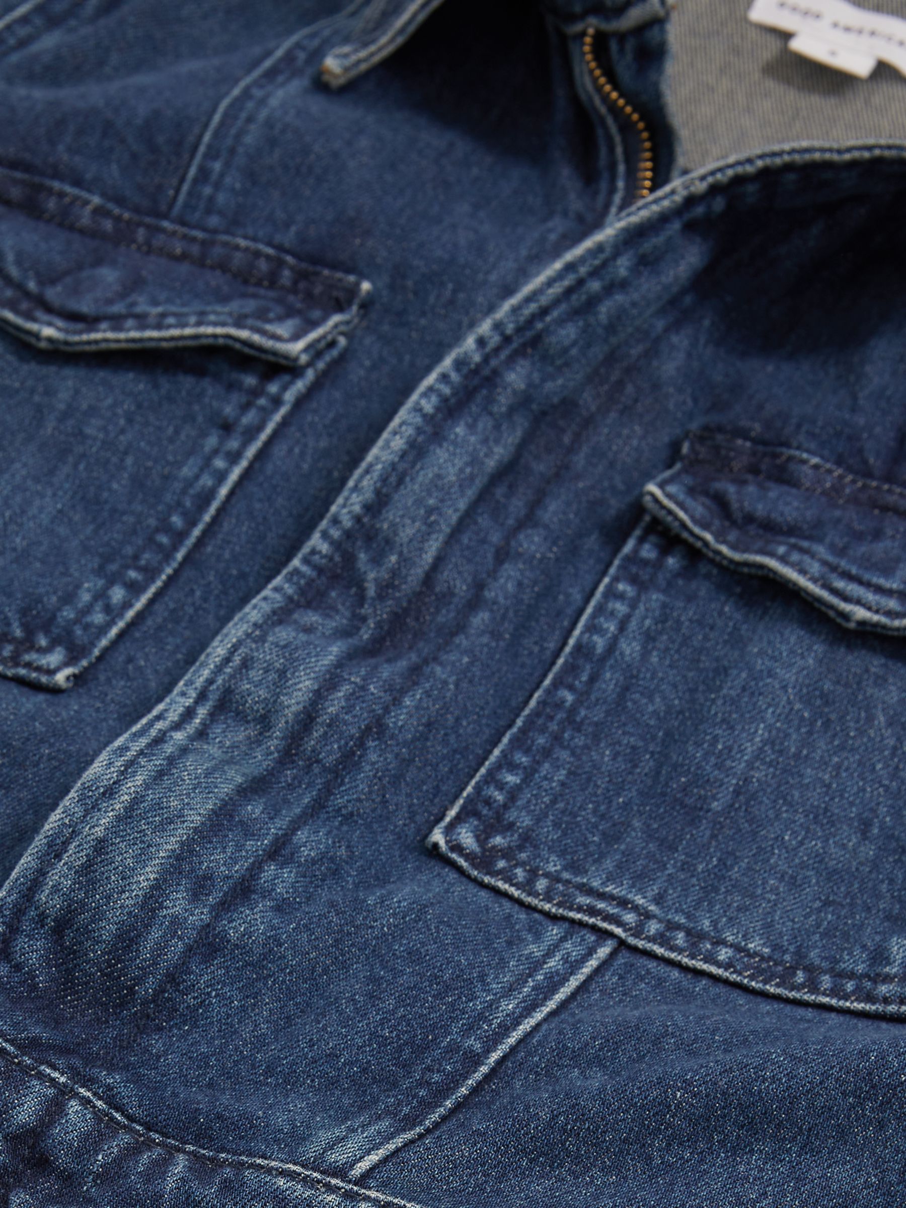 Good American Wide-Leg Denim Jumpsuit in Dark Indigo