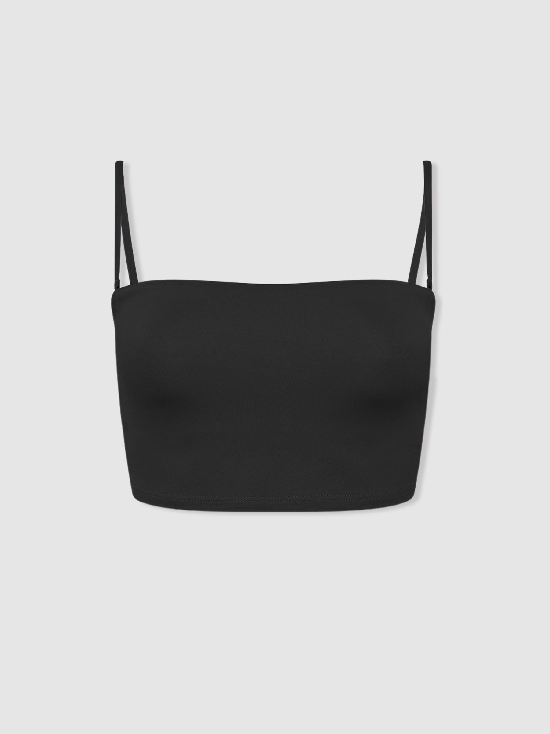 Bondi Born Removable Strap Bandeau Bikini Top in Black