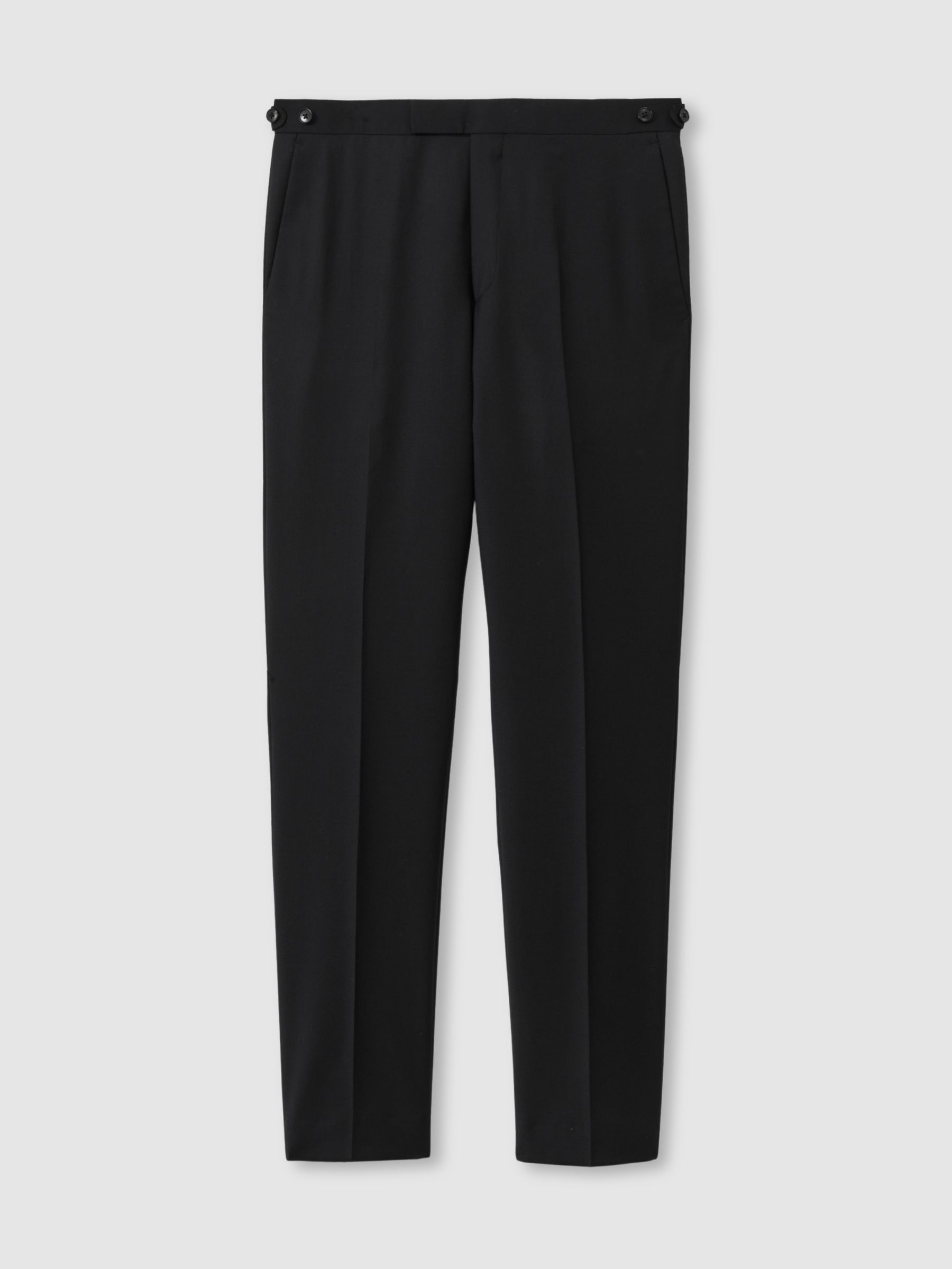 Slim-Fit Wool Suit Trousers in Black
