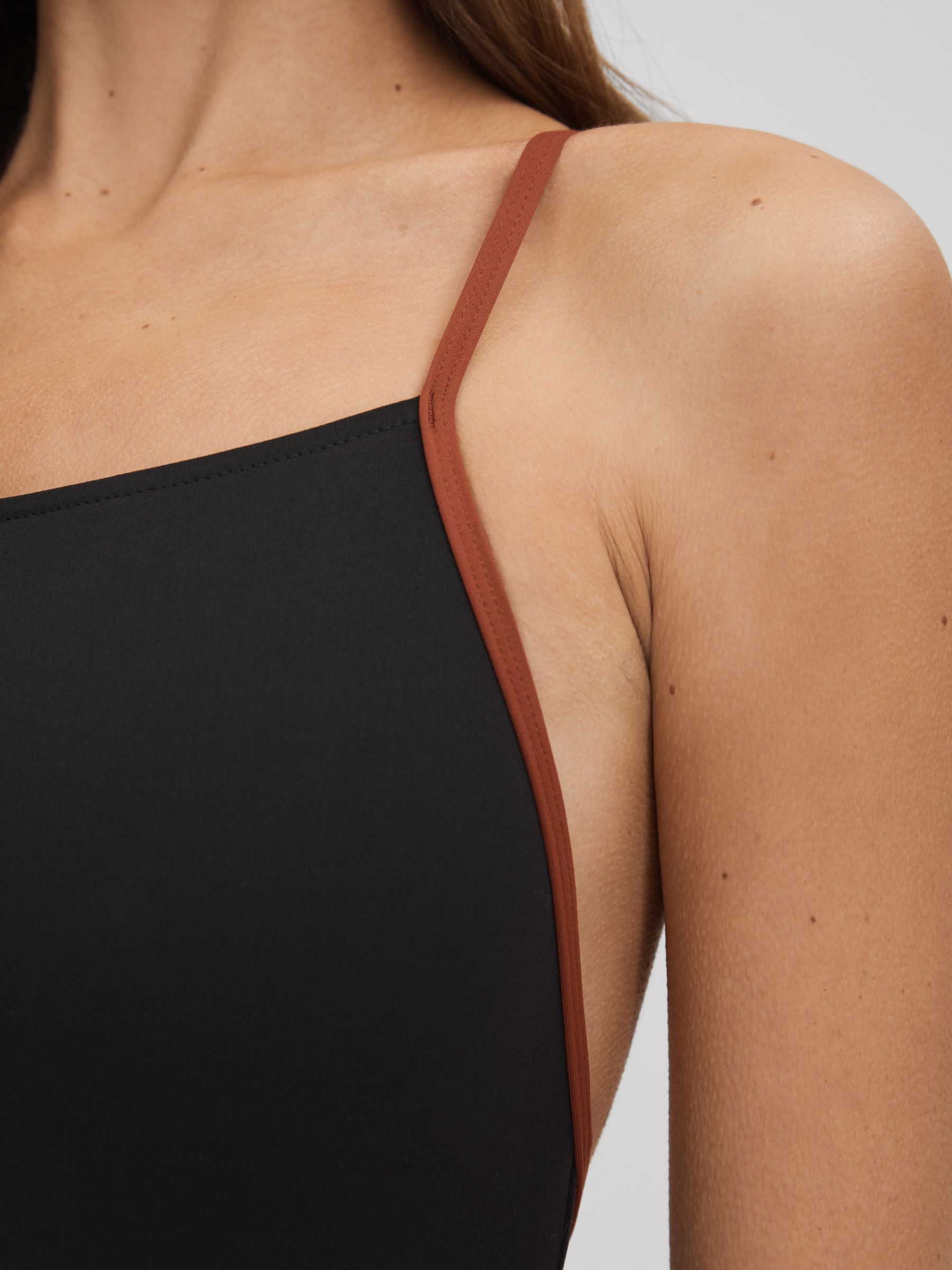 Bondi Born Contrast Strap Swimsuit in Black