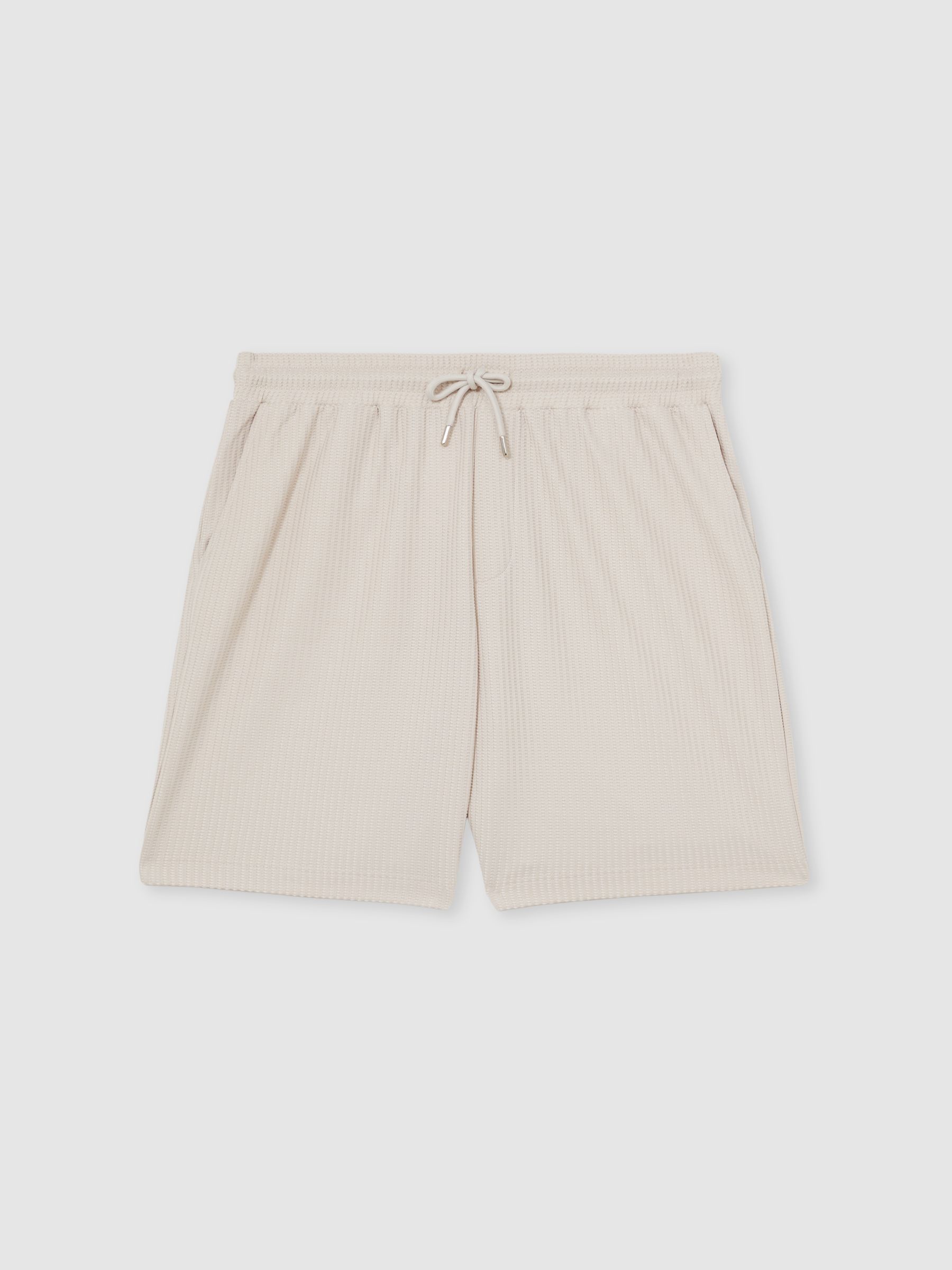 Textured-Knit Shorts in Champagne