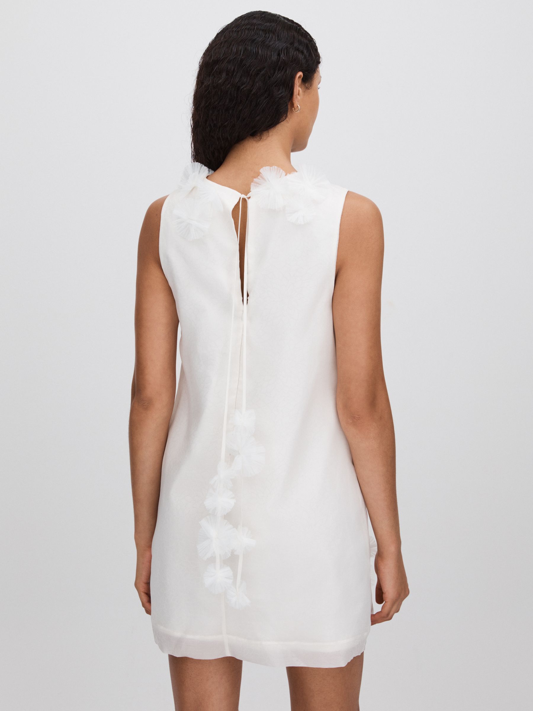 Rachel Gilbert Silk Organza Mini Dress in Ivory