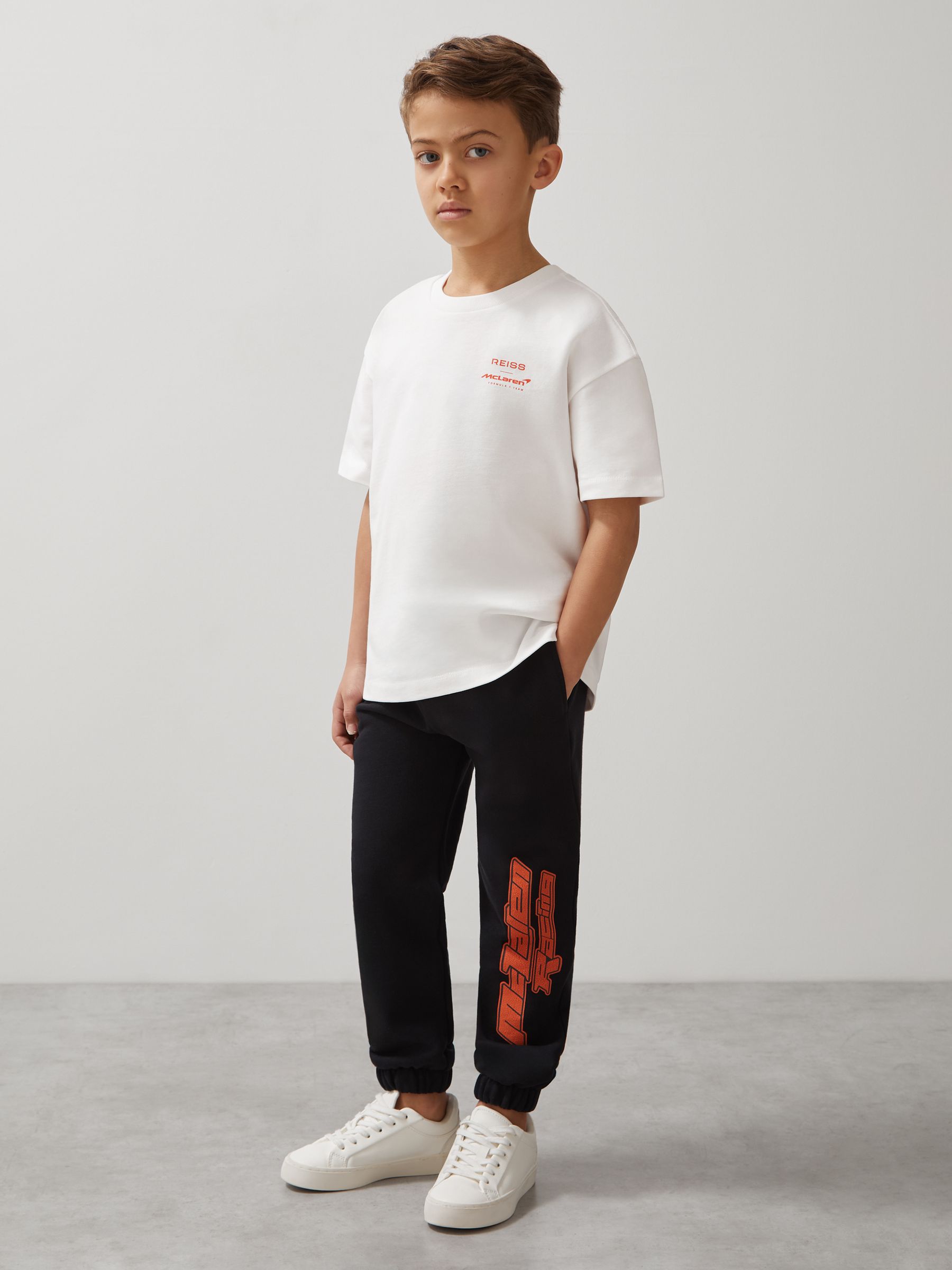 Unisex Fit McLaren F1 Team Monaco GP T-Shirt in White/Blue