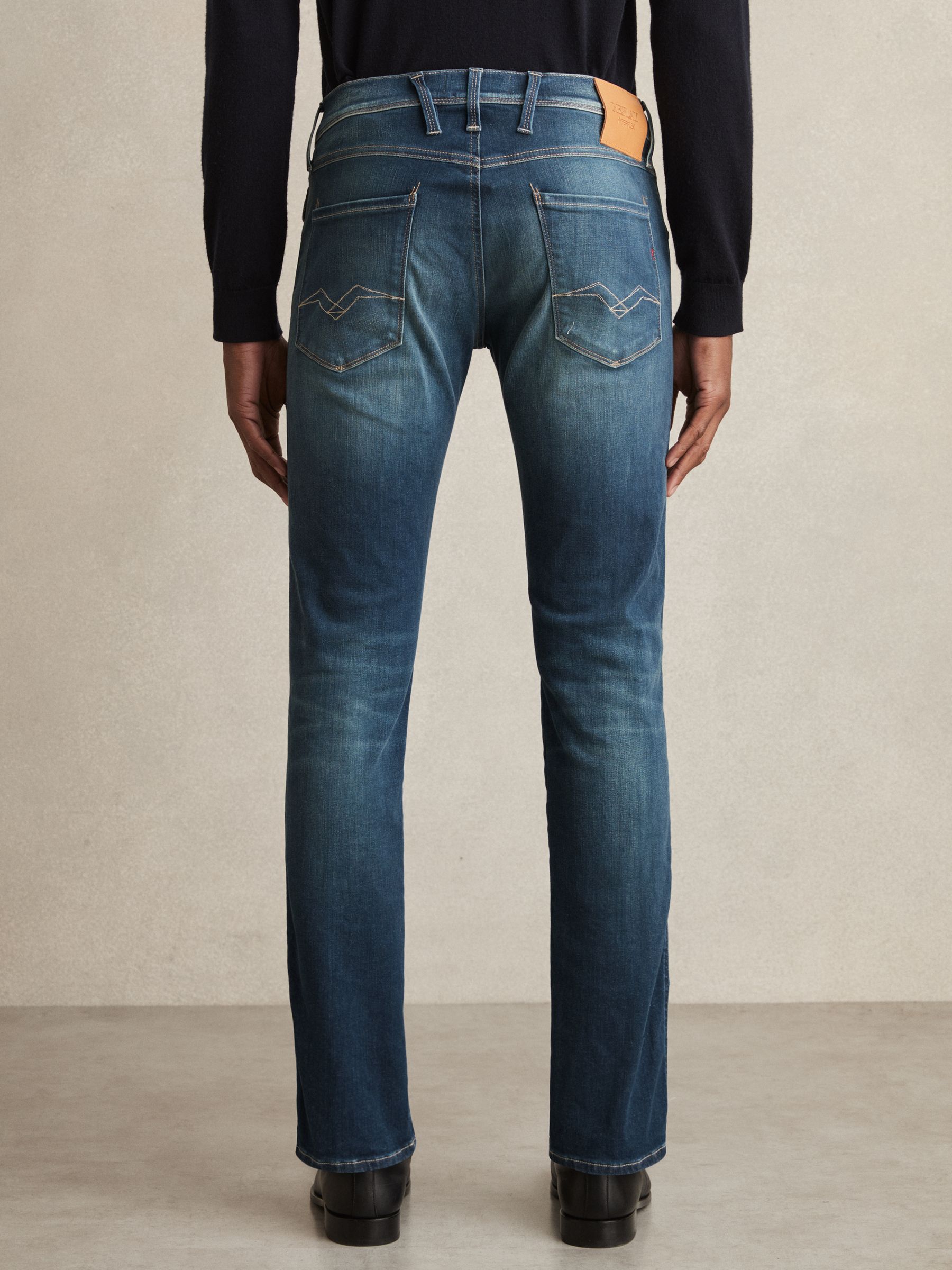 Replay Slim-Fit Hyperflex Jeans in Mid Blue