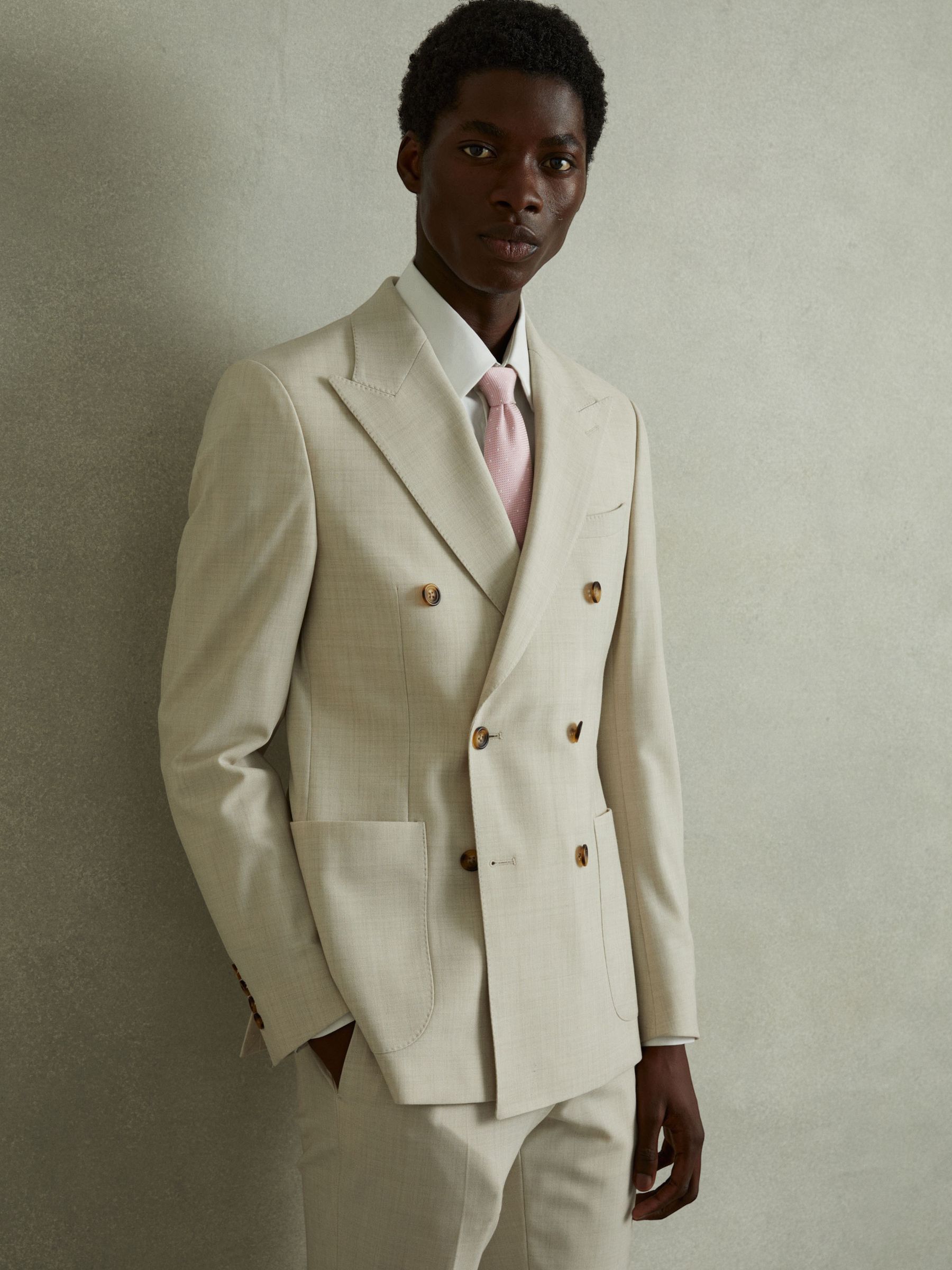 Polka Dot Silk Tie in Light Pink