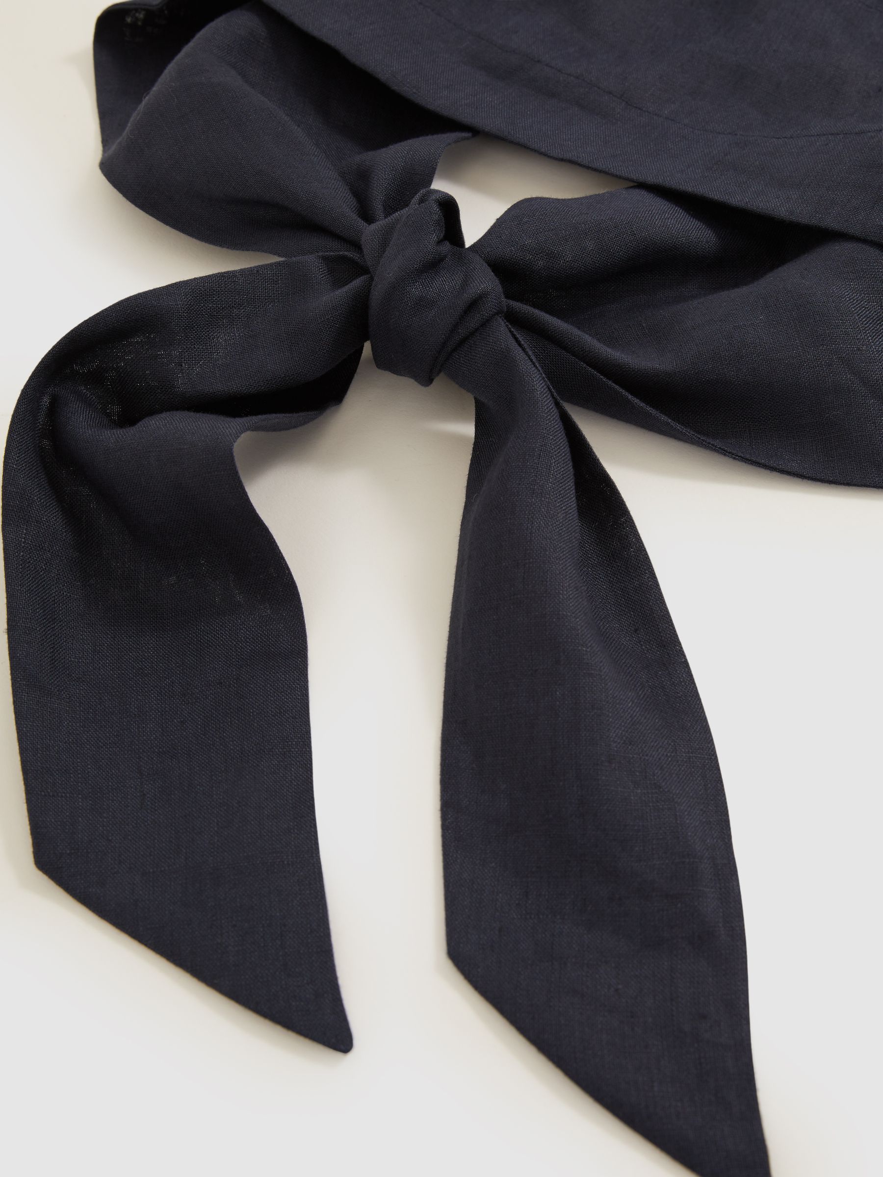 Linen Halterneck Top in Navy