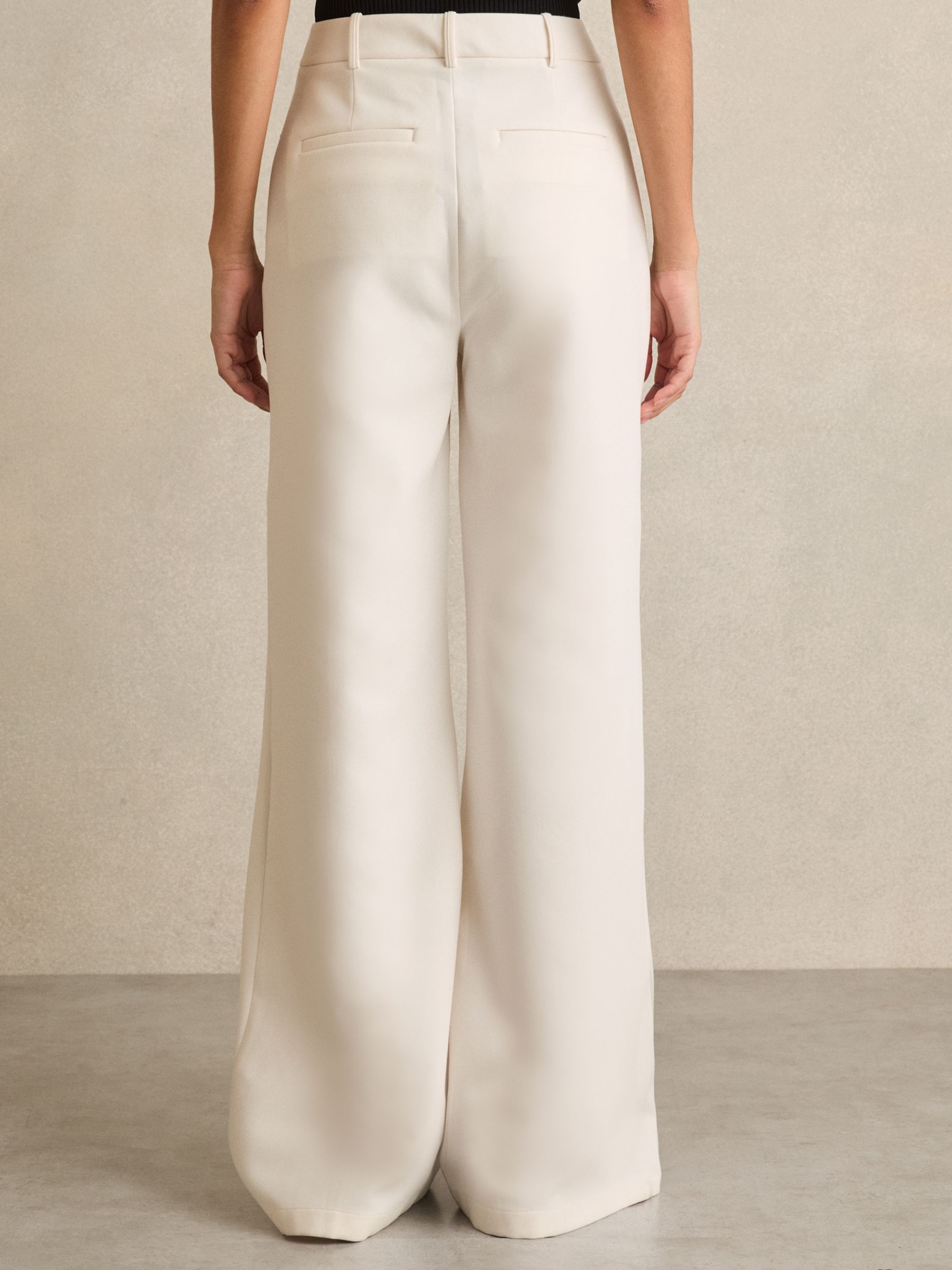 Palazzo Tailored Trousers in Ivory