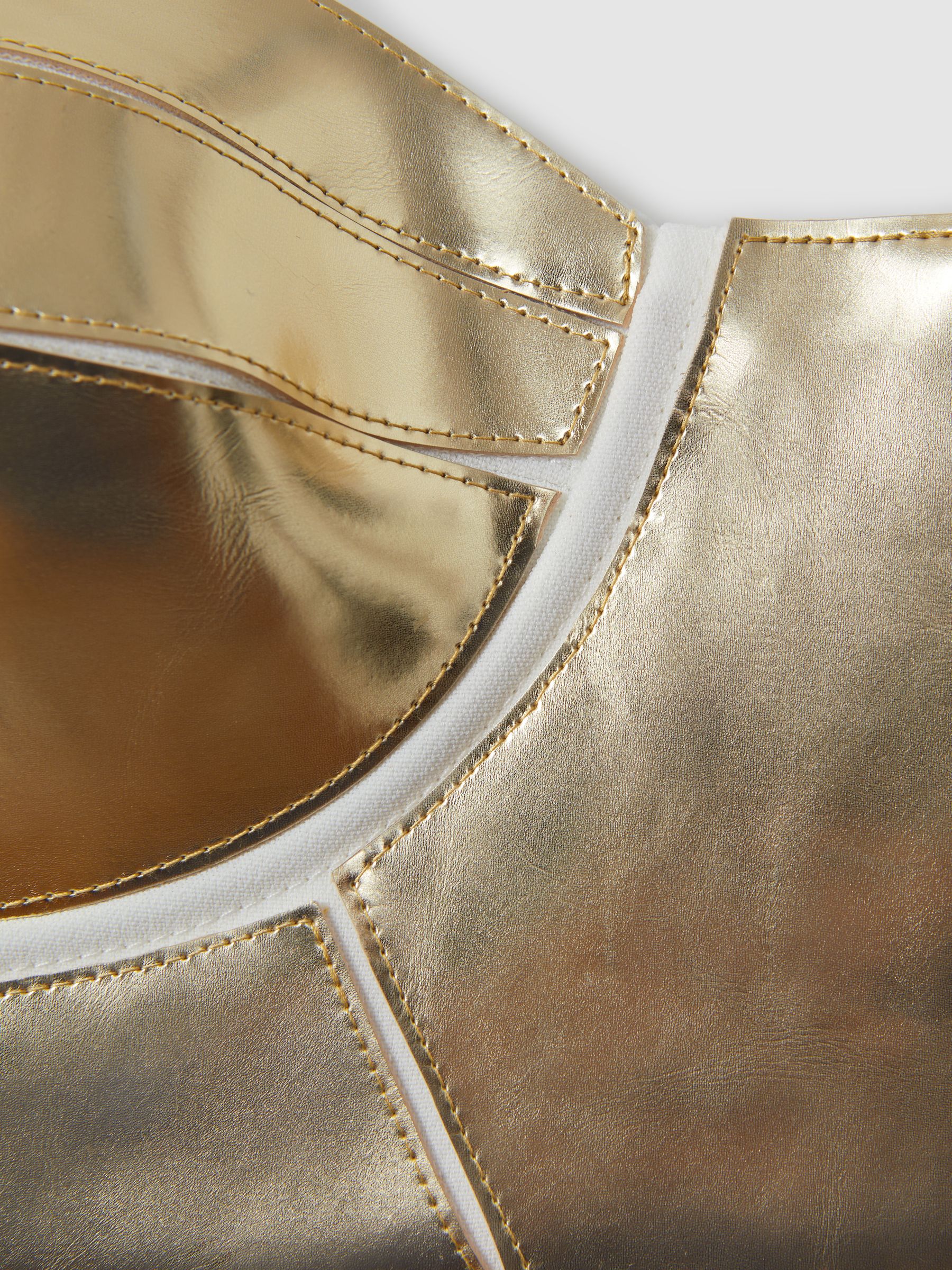 Atelier Metallic Bustier Top in Gold