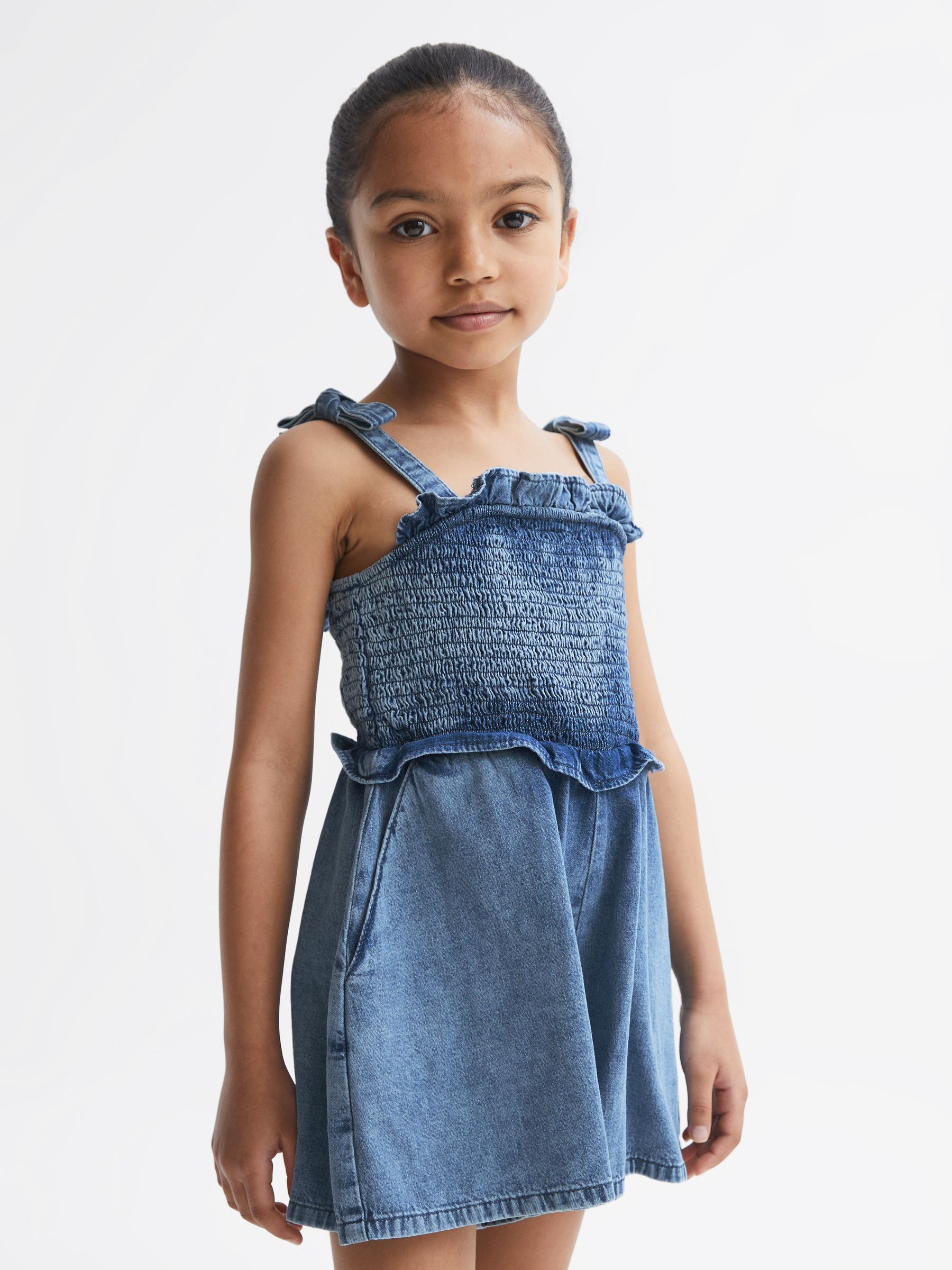 Senior Denim Playsuit in Blue