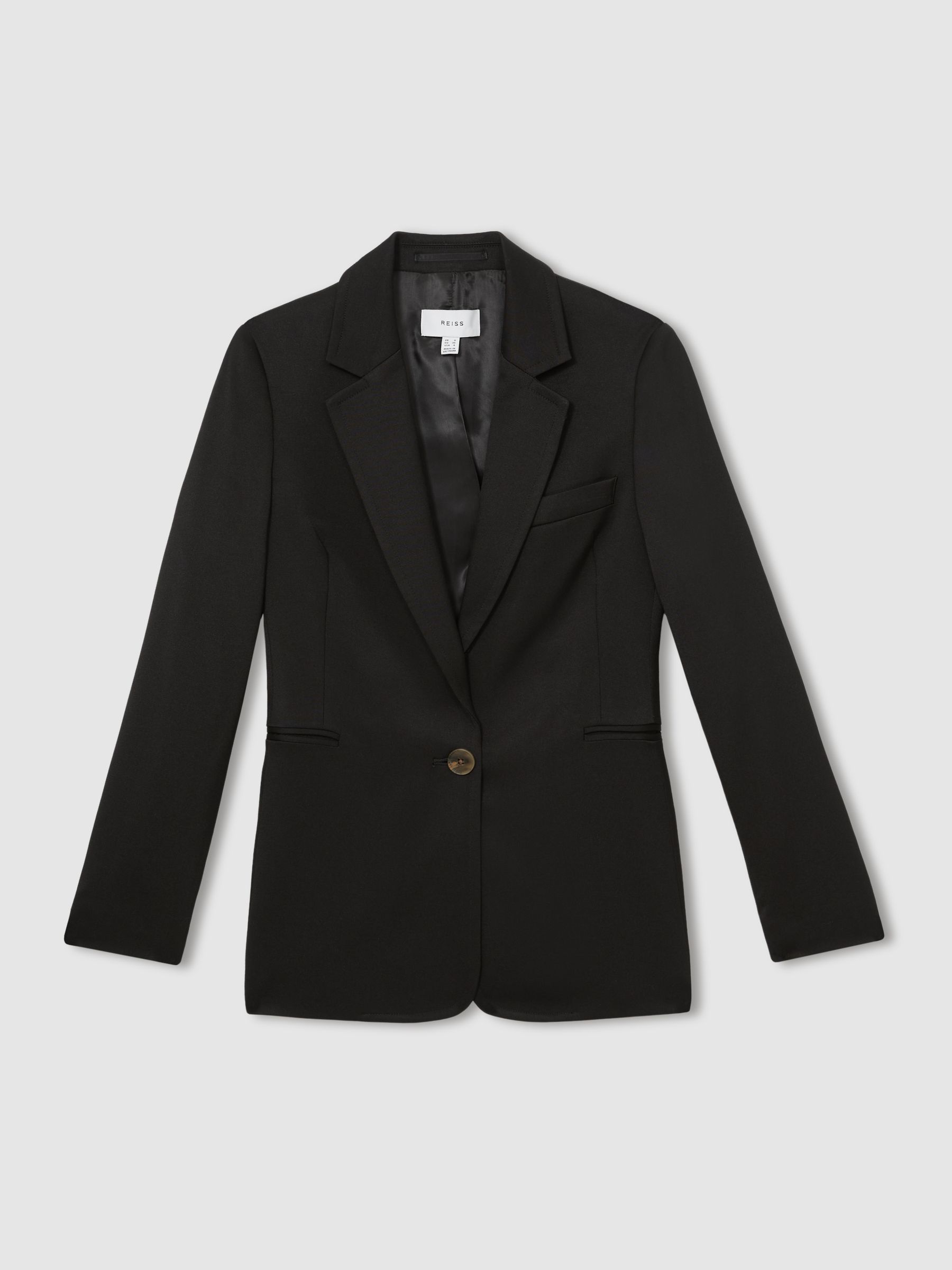 Single-Breasted Suit Jacket in Black