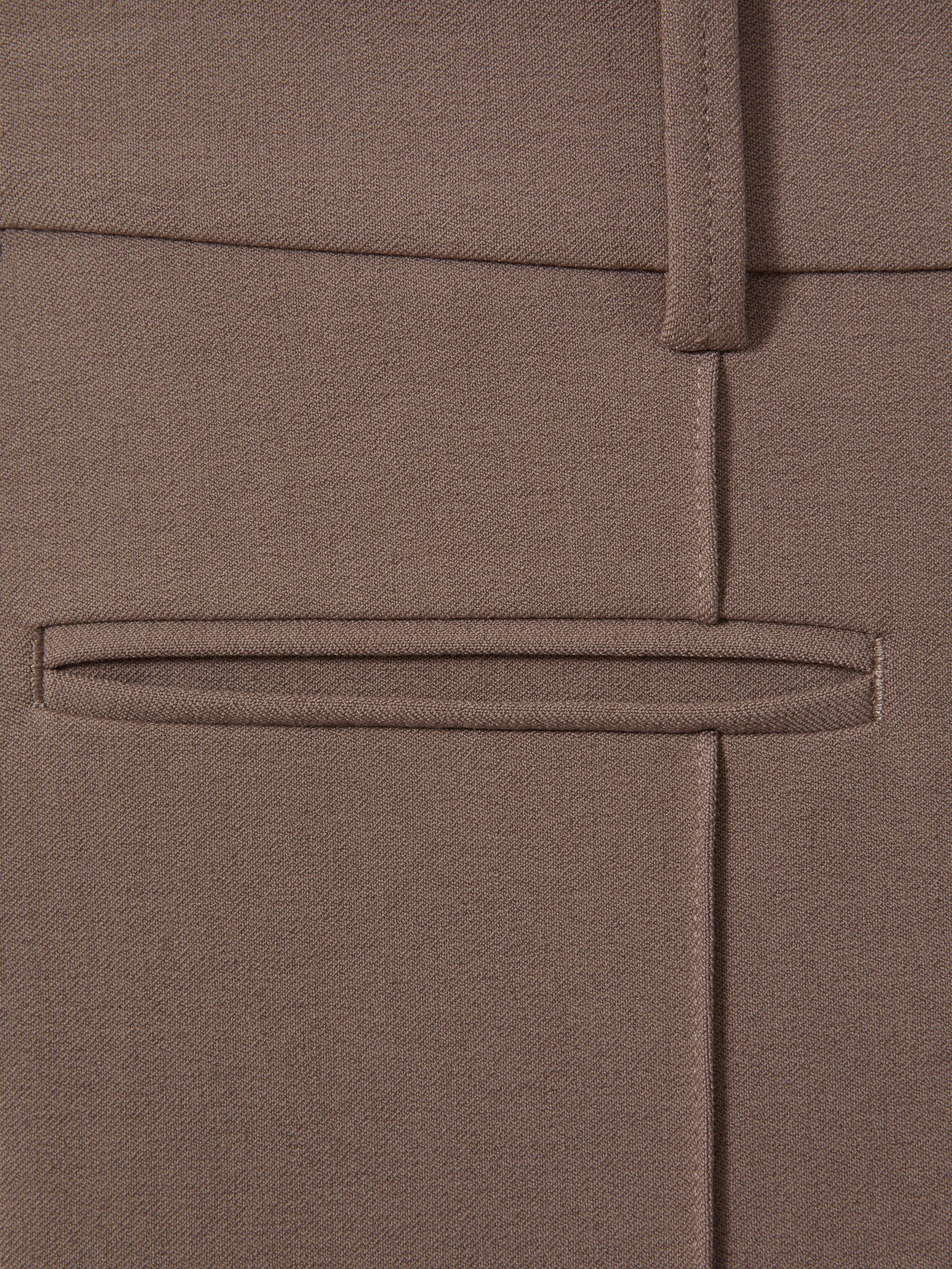 Petite High Rise Flared Trousers in Mink Neutral