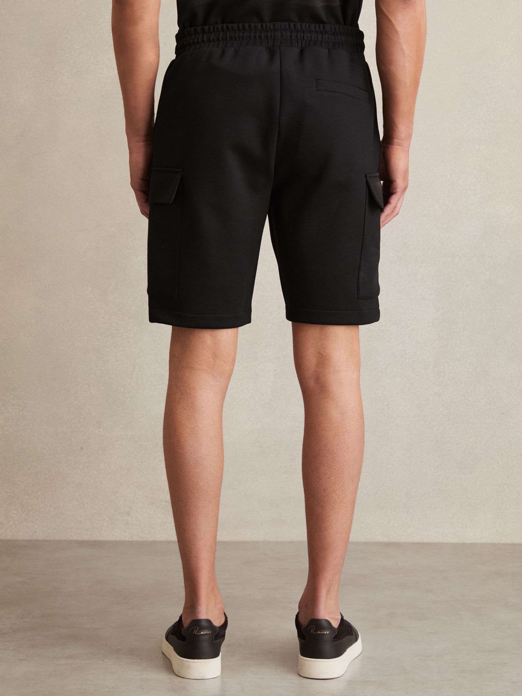 Interlock Cargo Shorts in Black