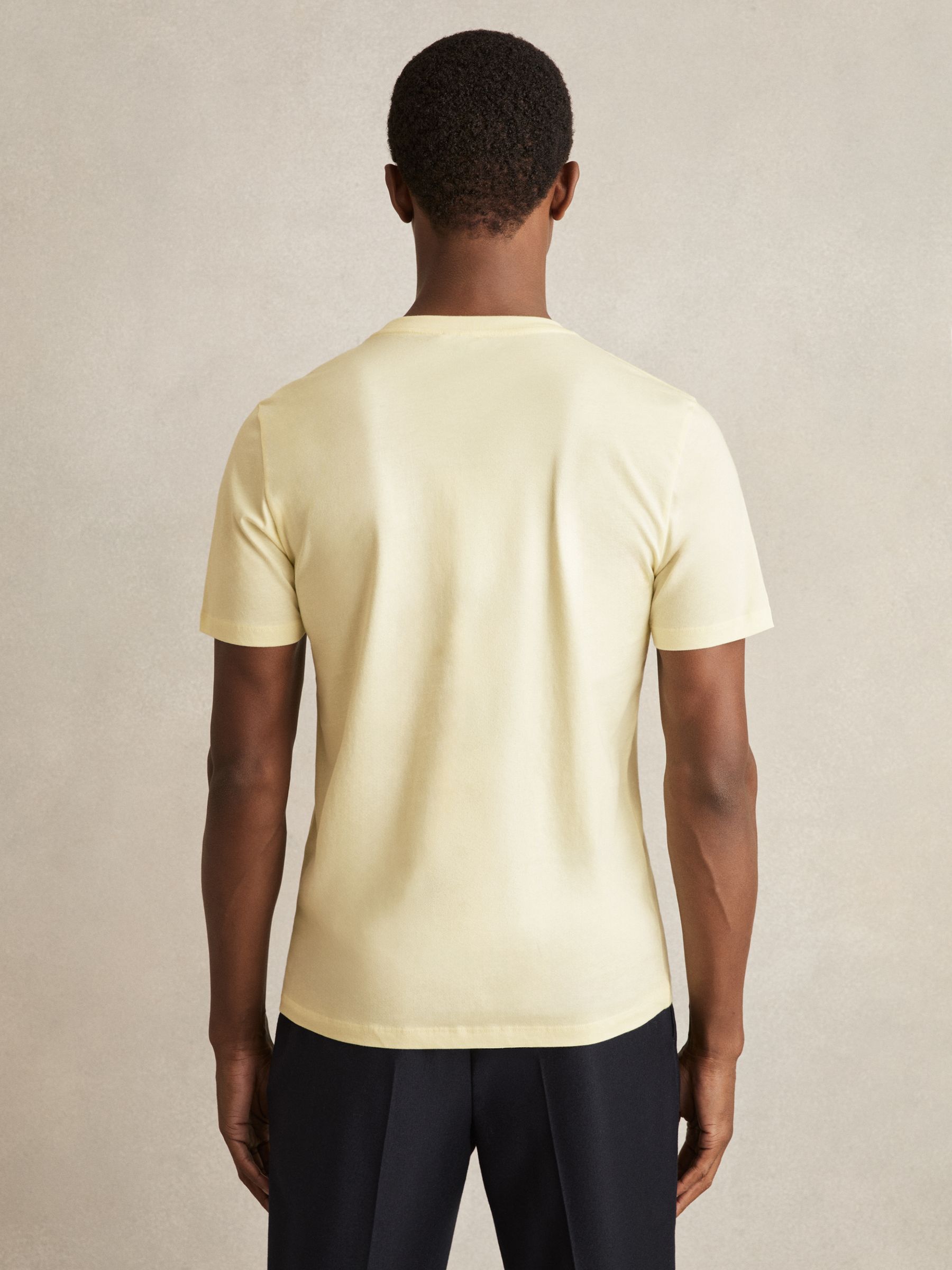 Crew Neck T-Shirt in Lemon Yellow