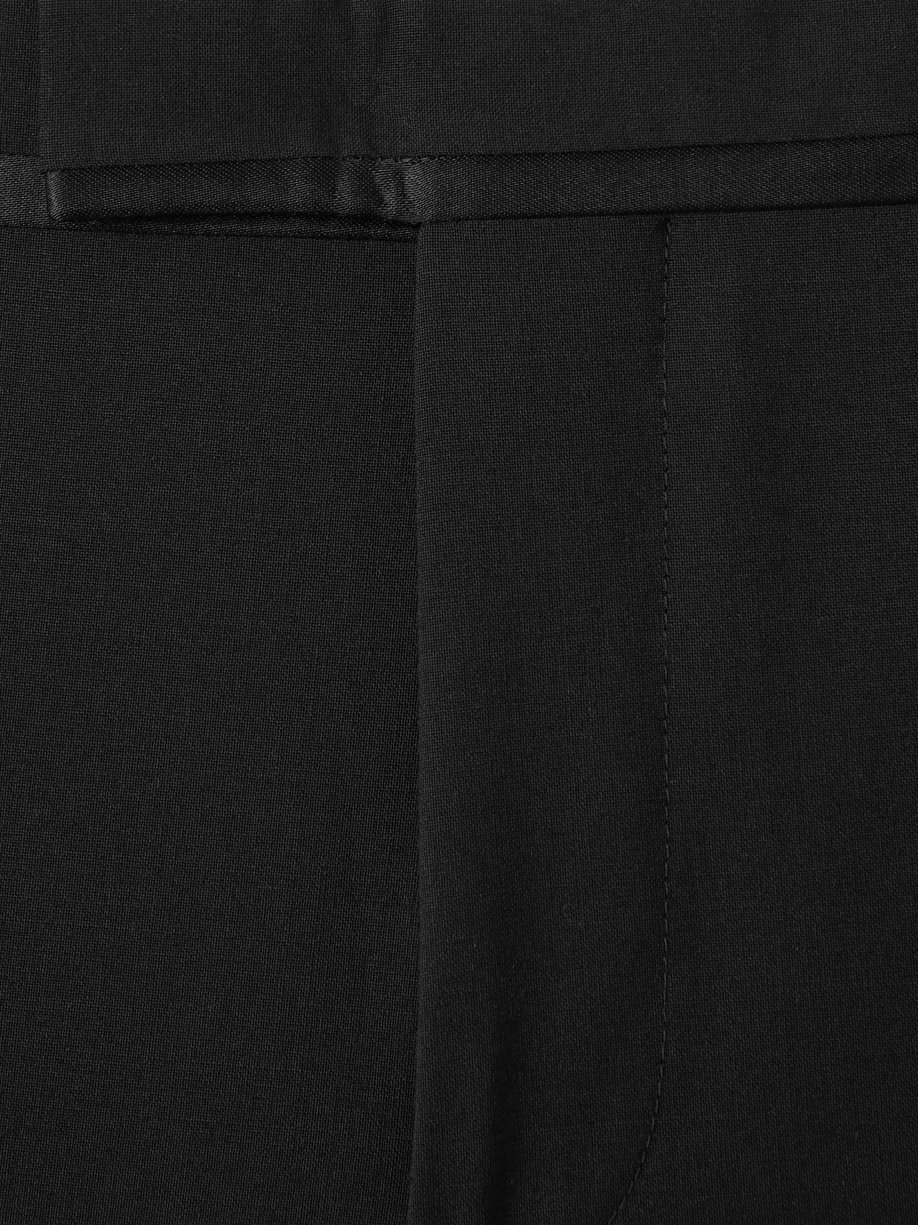 Tailored Fit Wool Blend Tuxedo Trouser in Black