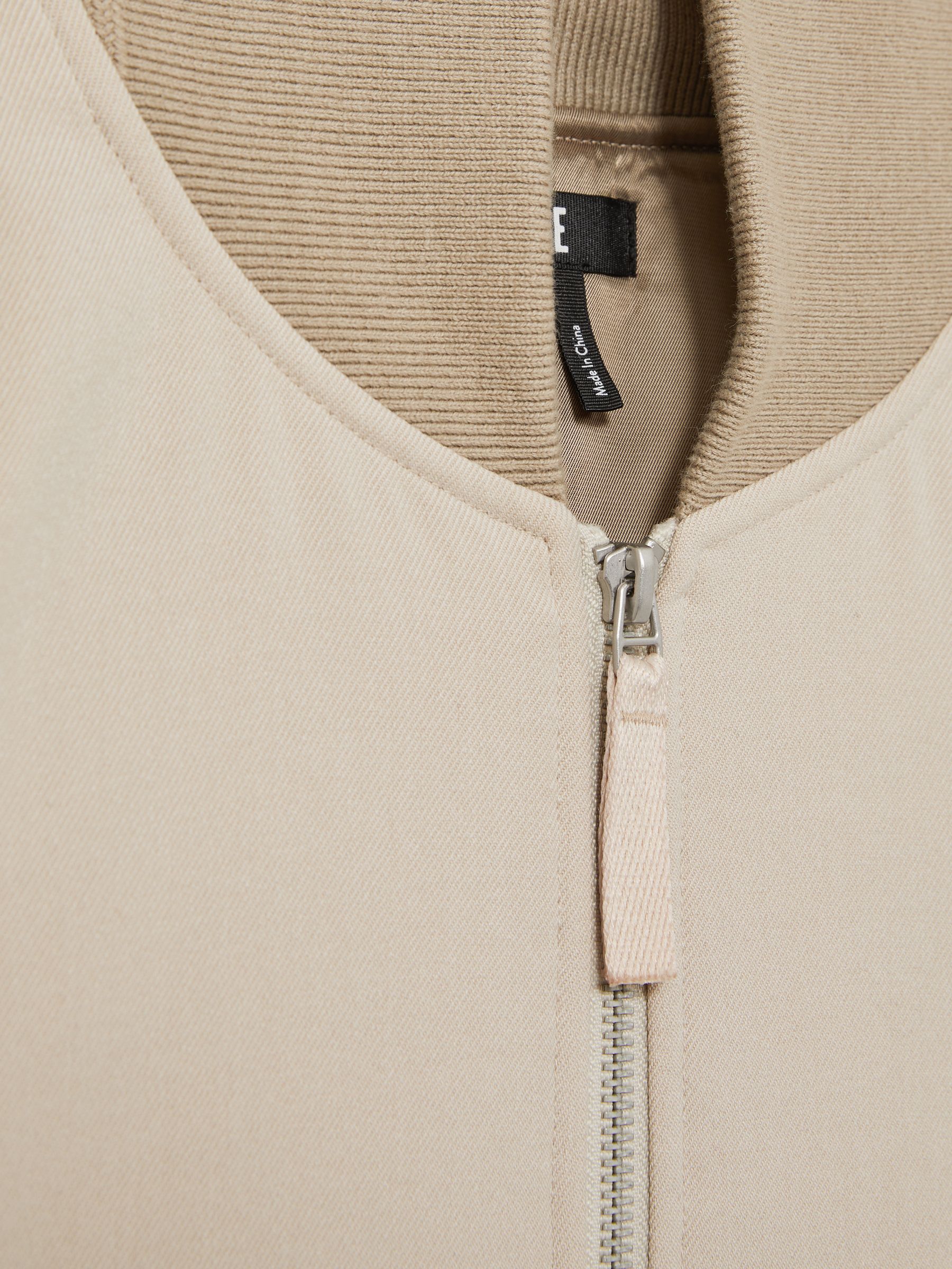 Paige Zip-Through Bomber Jacket in Ivory